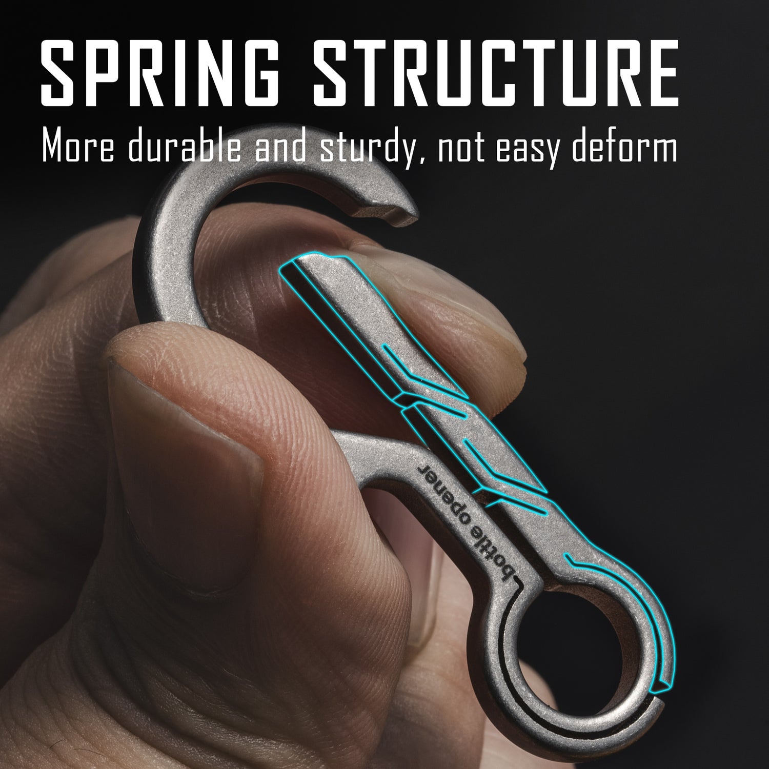 ๐ KeyUnity KM01: Titanium Alloy Keychain Clip with Bottle Opener - The Perfect Combination of Durability and Functionality