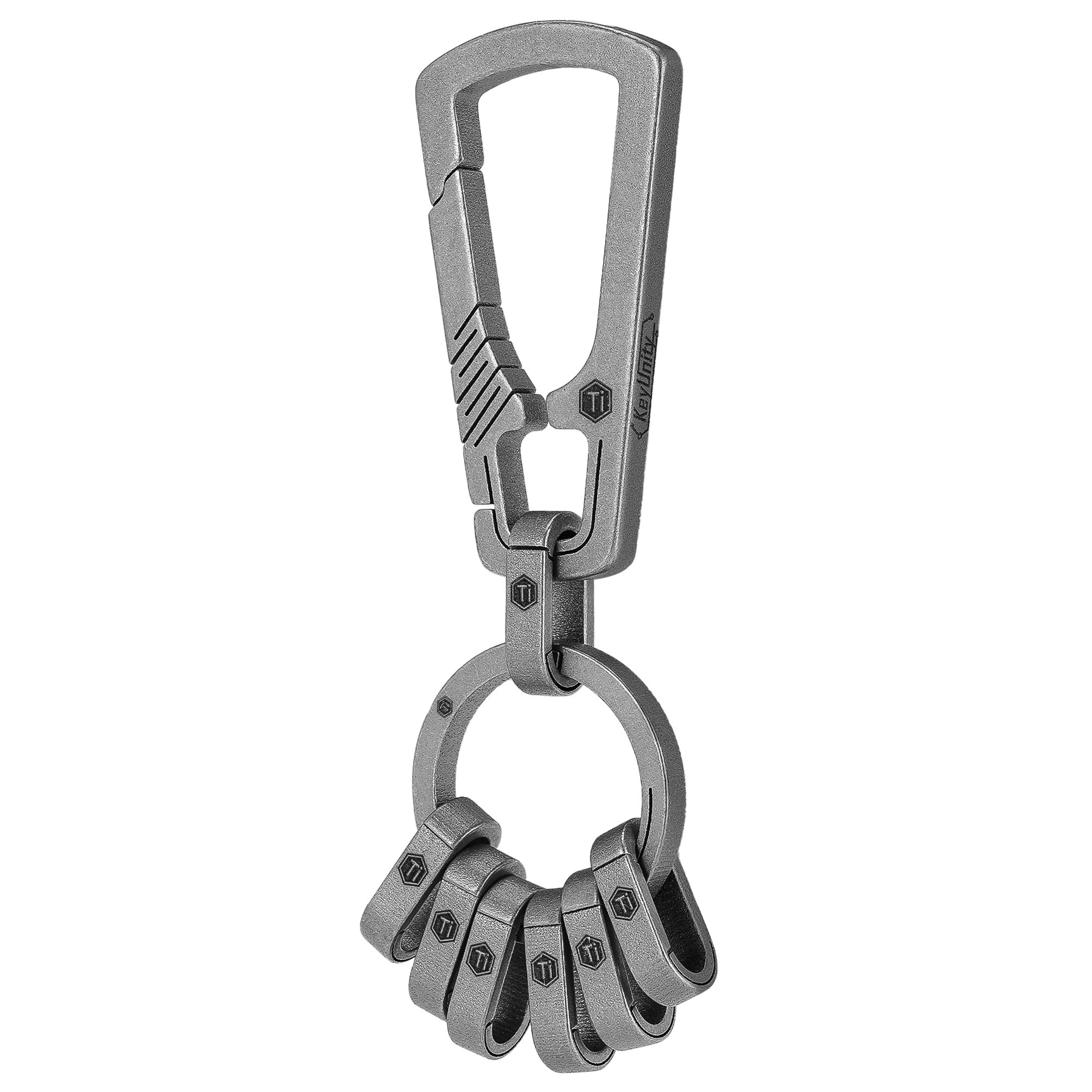 Keyunity Km22sw Sleutelhanger met karabijnhaak van titanium Keyunity Km22sw Sleutelhanger met karabijnhaak van titanium
