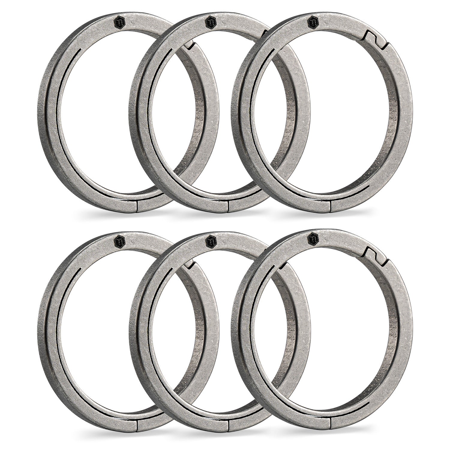 KA43SW 6PCS Titanium Side Pushing Key Ring