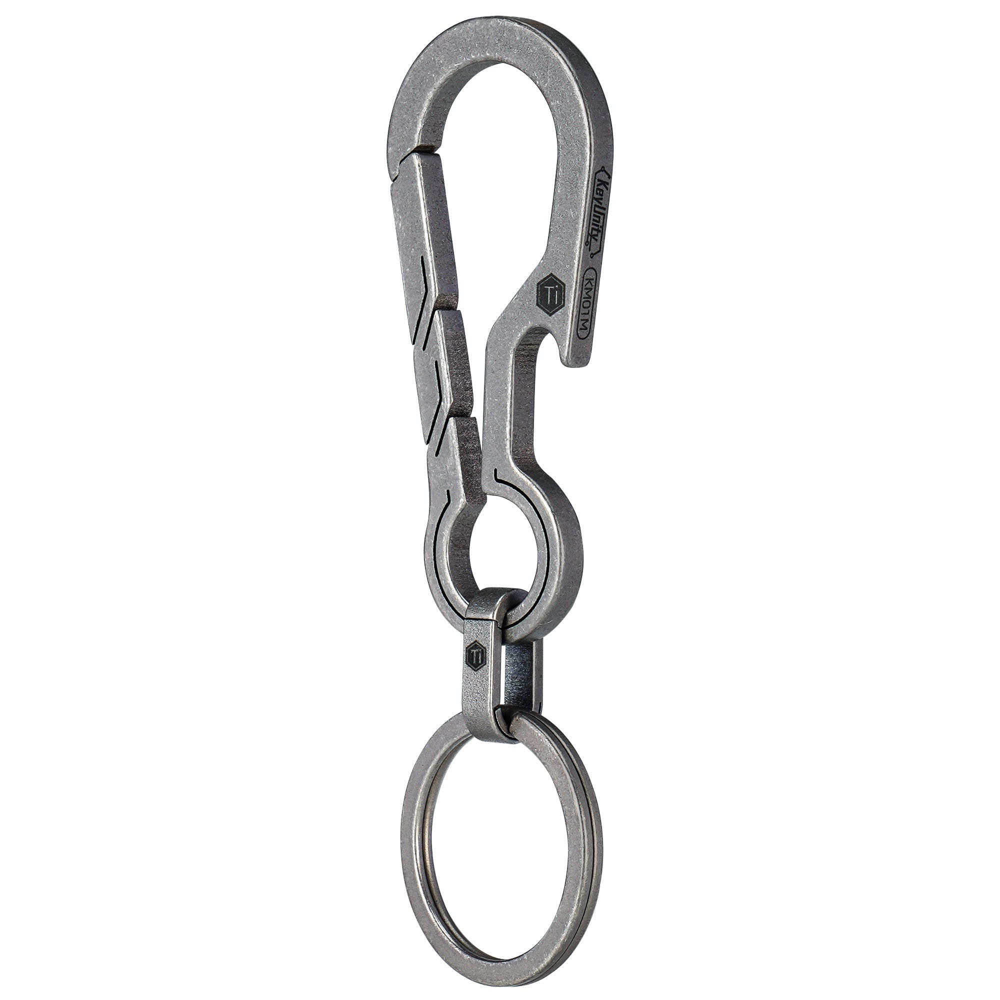 JVCOM Titanium Carabiner Keychain With Bottle Opener - Heavy Duty Key Clip For EDC (Everyday Carry)