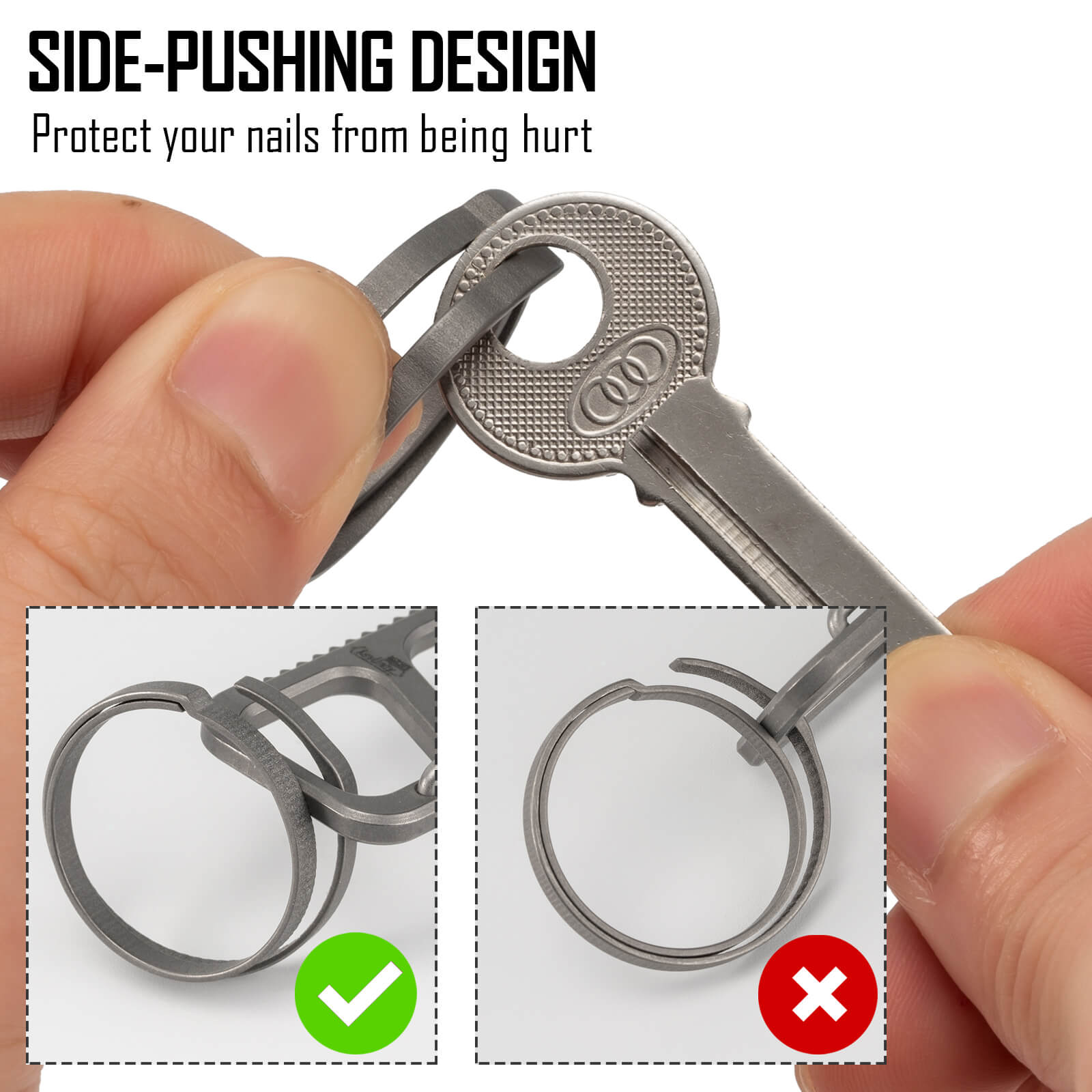 KA19 Titanium Alloy Key Ring Set