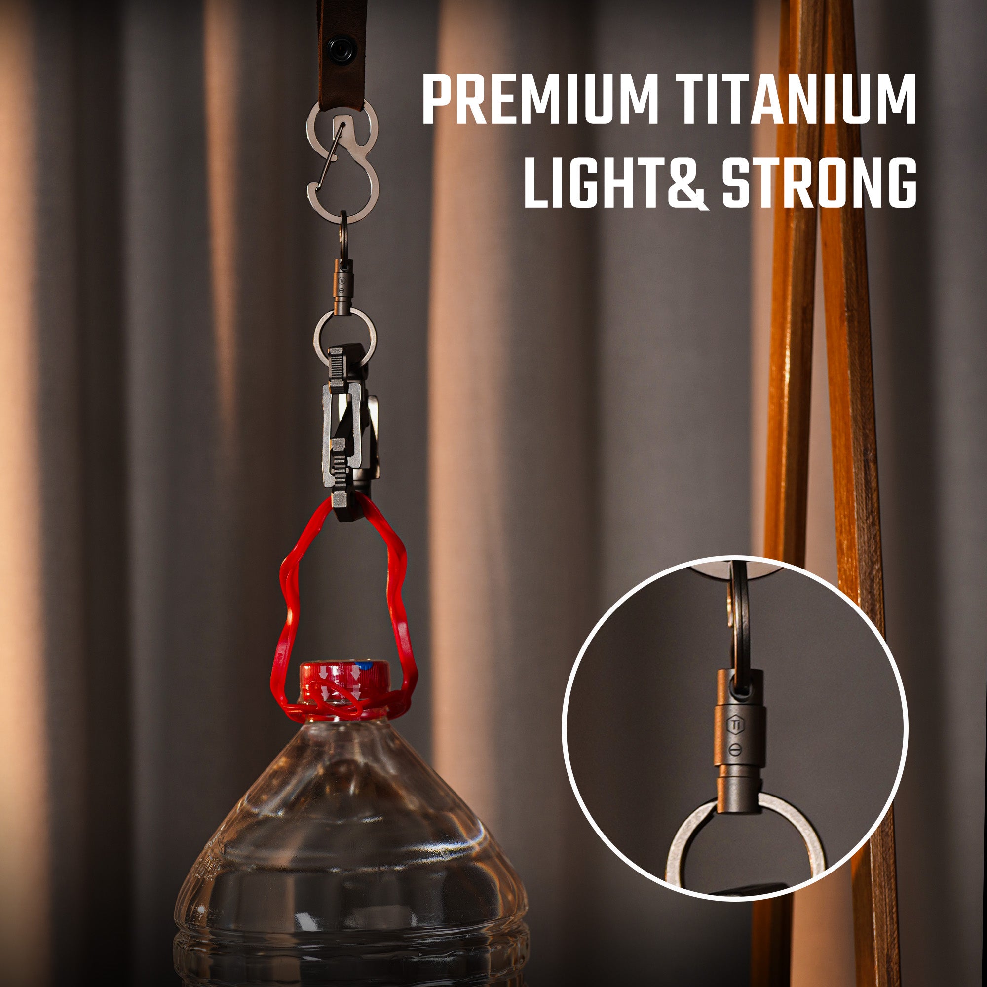 KA49 Titanium Keychain Connector 2PCS (Flathead Screwdriver)