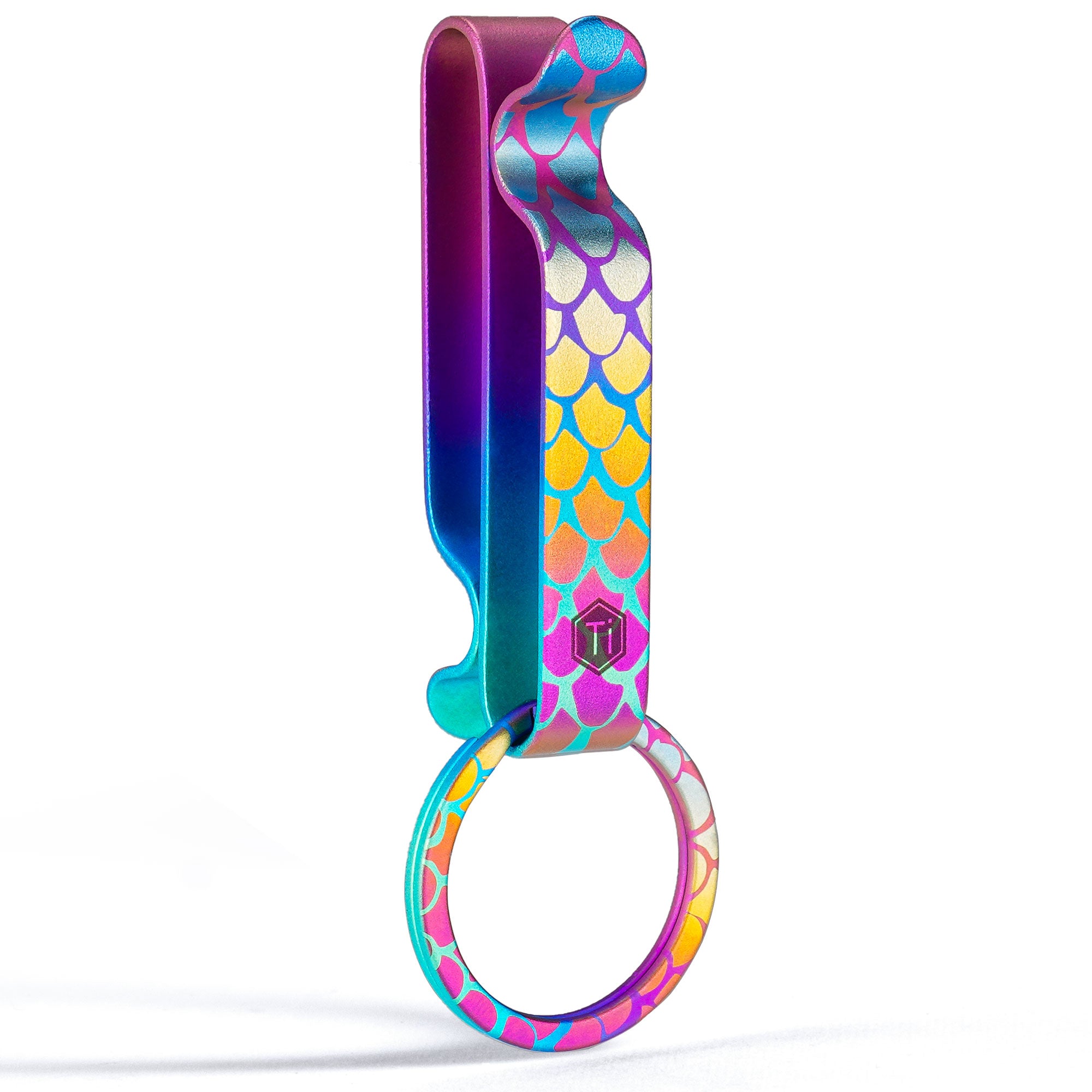KM00 Titanium Decoration Clip Double Side Keychain Hook