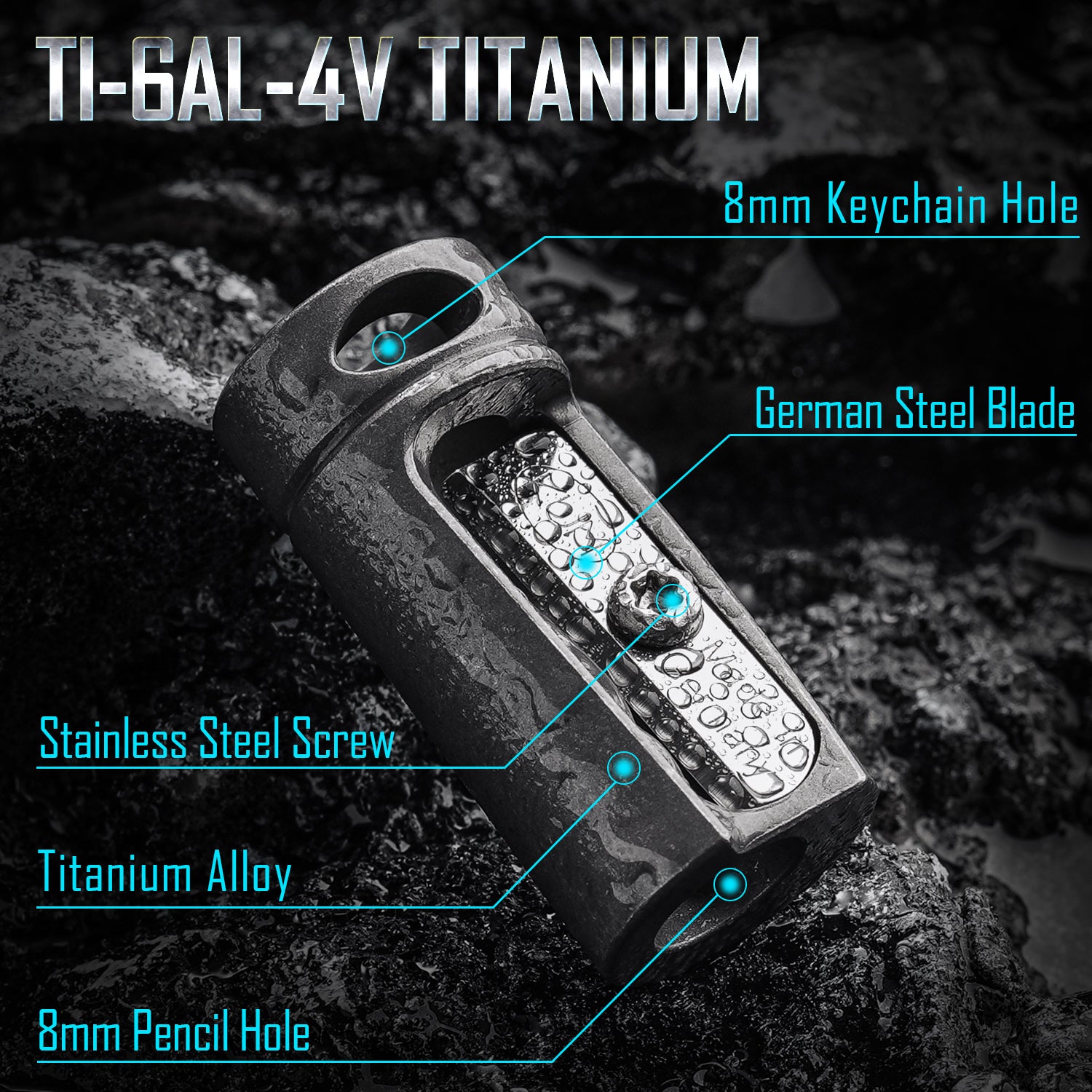 KT00 Titanium Alloy Pencil Sharpener