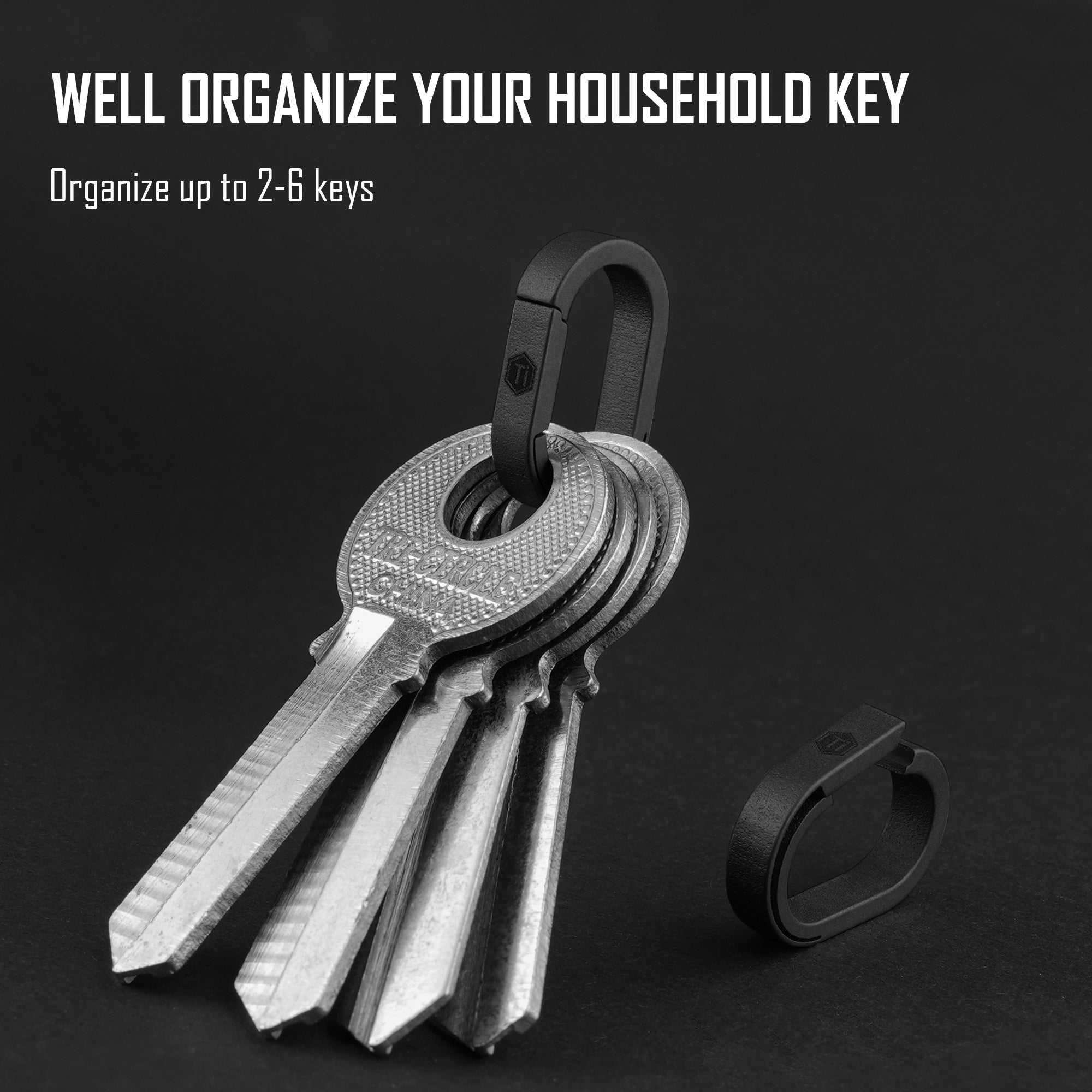 KA30 Titanium Key Ring (Black)