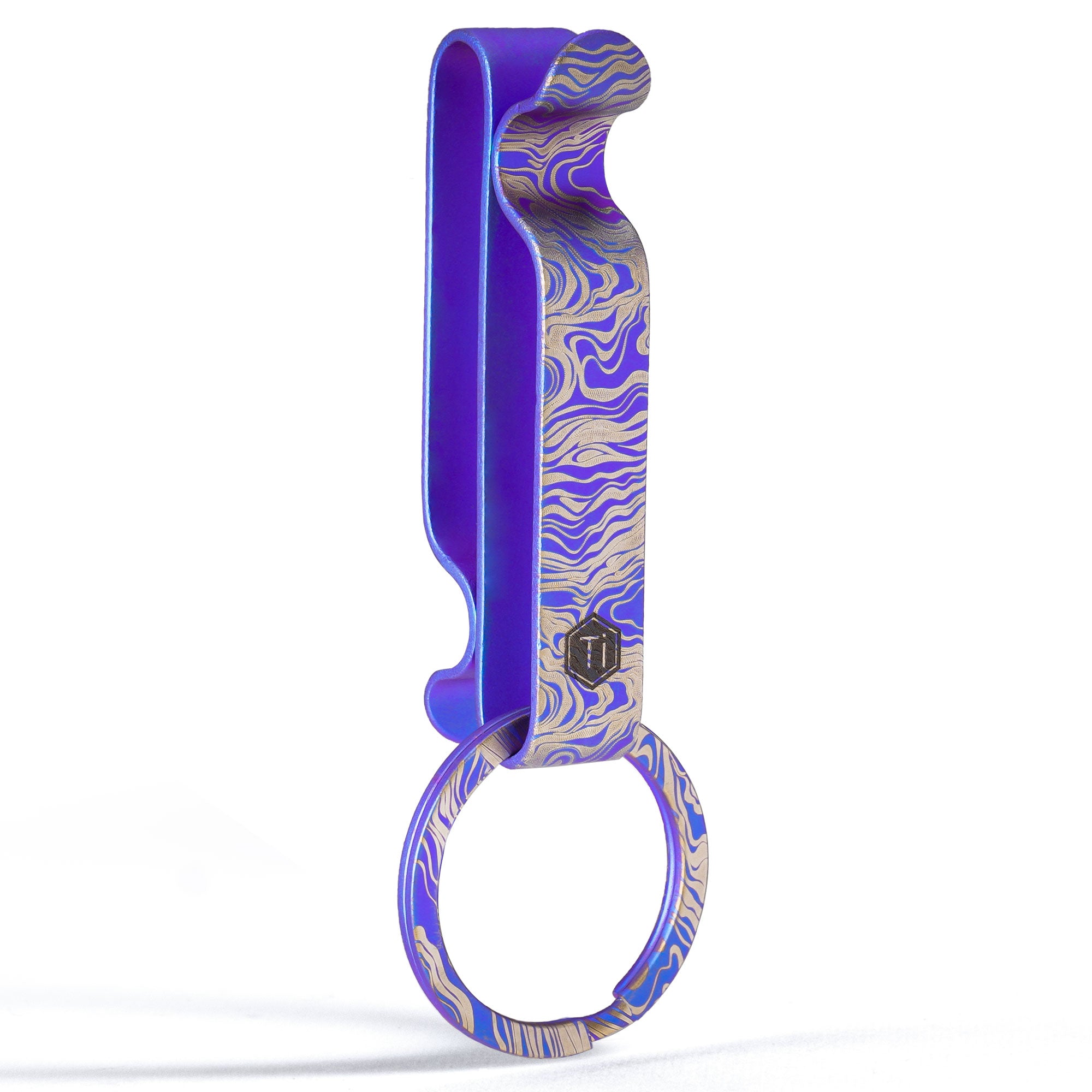 KM00 Titanium Decoration Clip Double Side Keychain Hook
