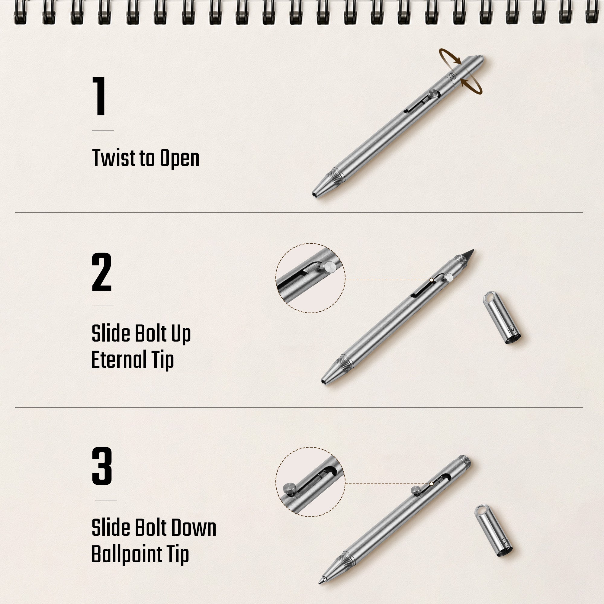 KP07 2-in-1 Ballpoint Pen & Everlasting Pencil