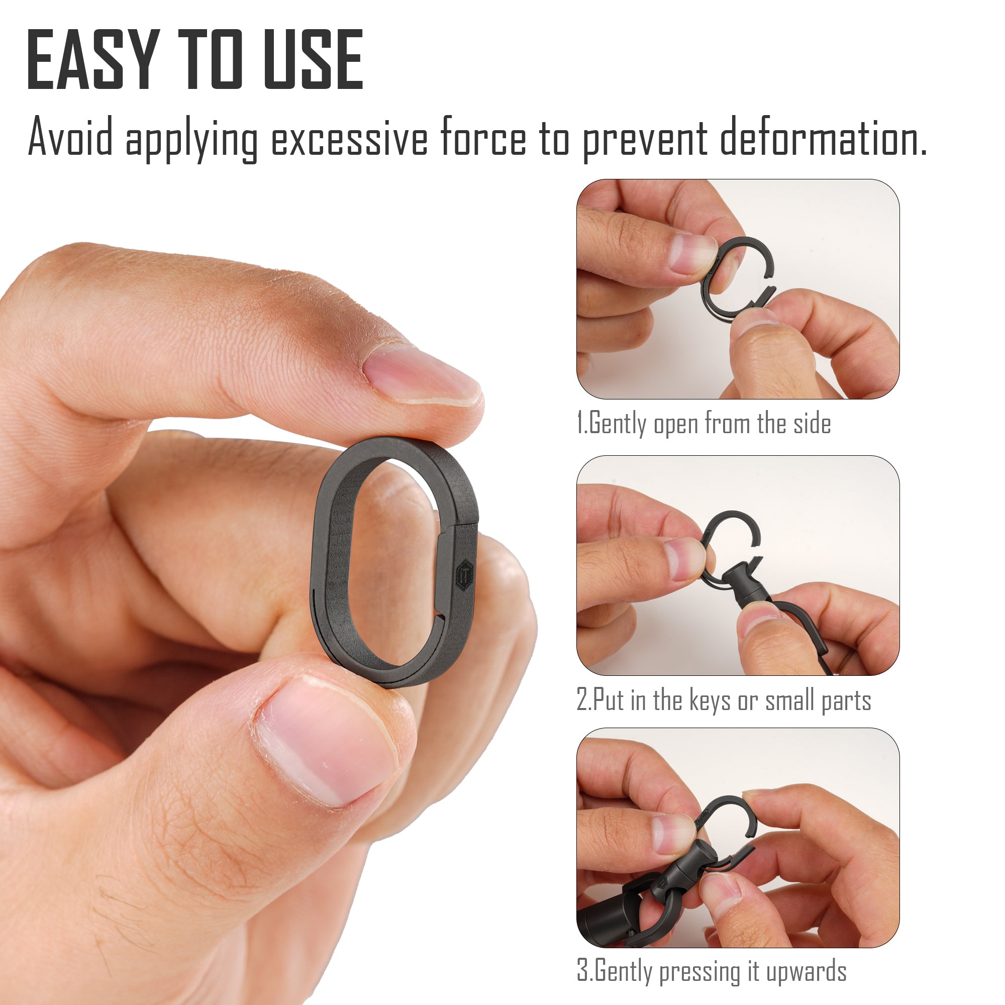 KA31 Titanium Key Ring (Black)