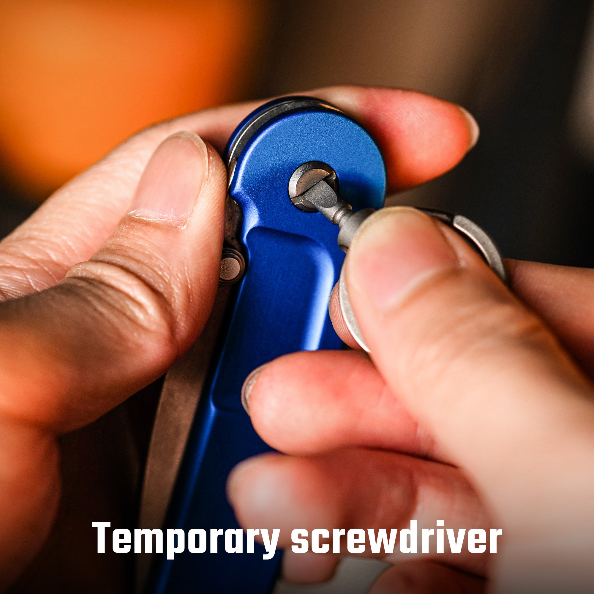 KA46 Titanium Quick-Release Keychain (Flathead Screwdriver)