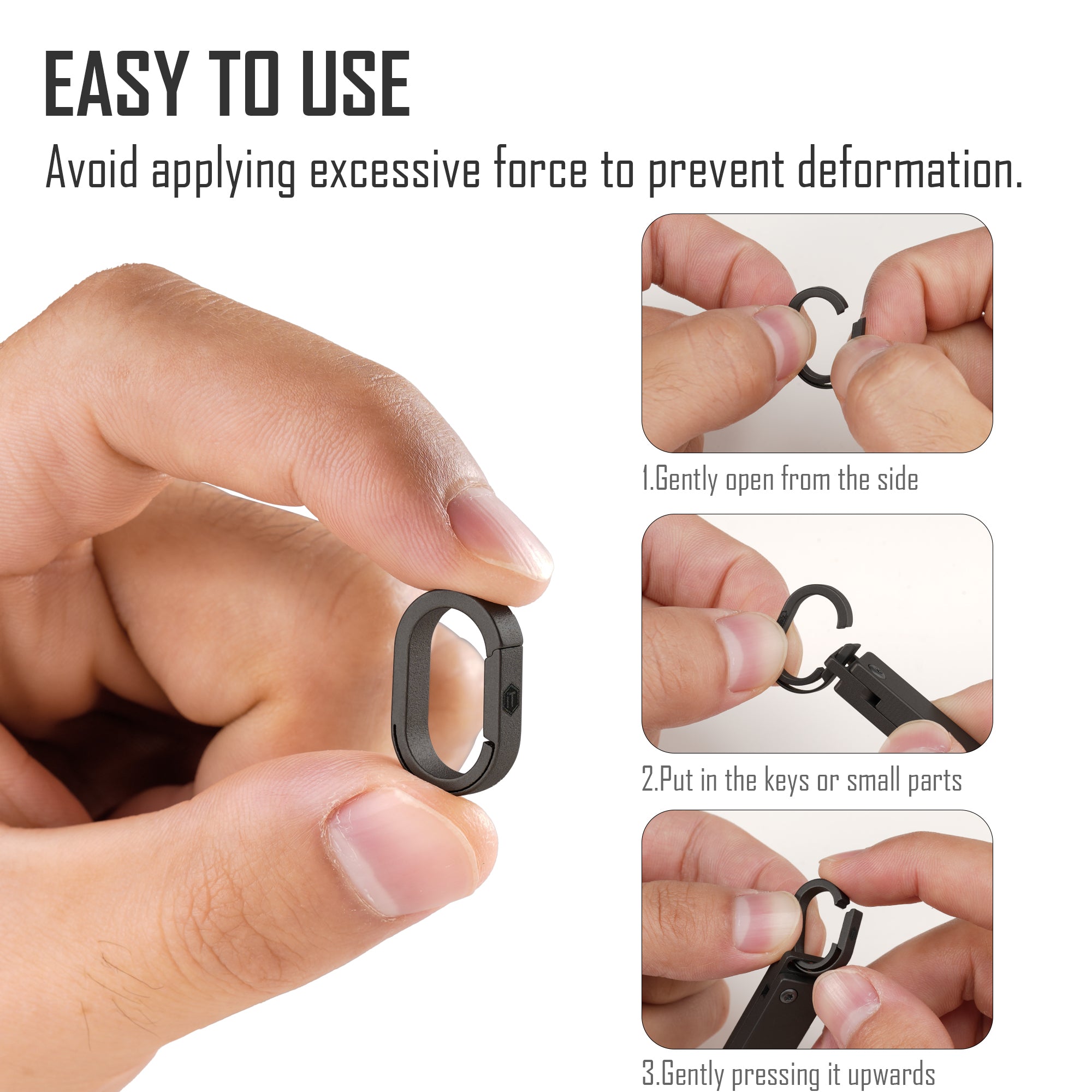 KA30 Titanium Key Ring (Black)