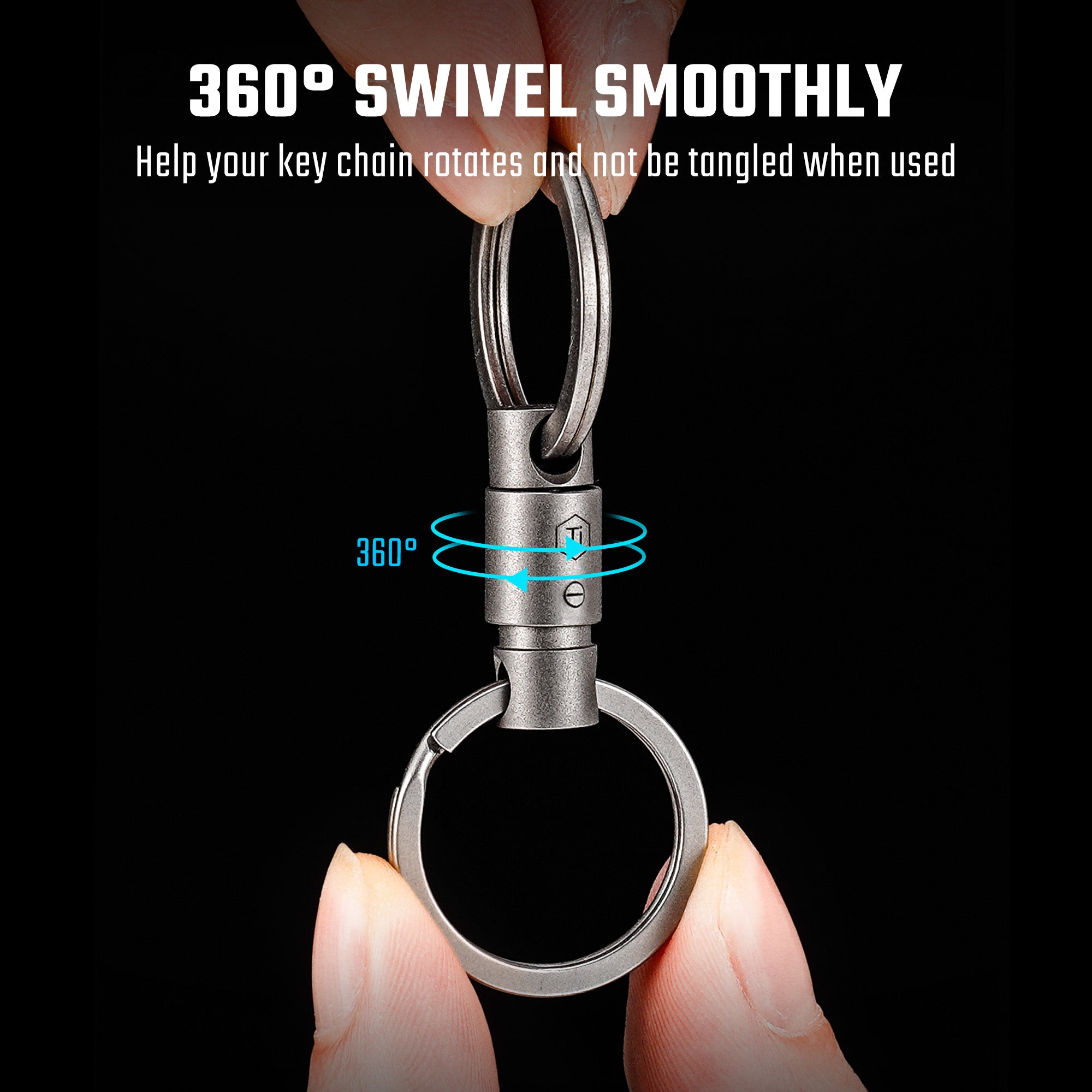 KA46 Titanium Quick-Release Keychain (Flathead Screwdriver)