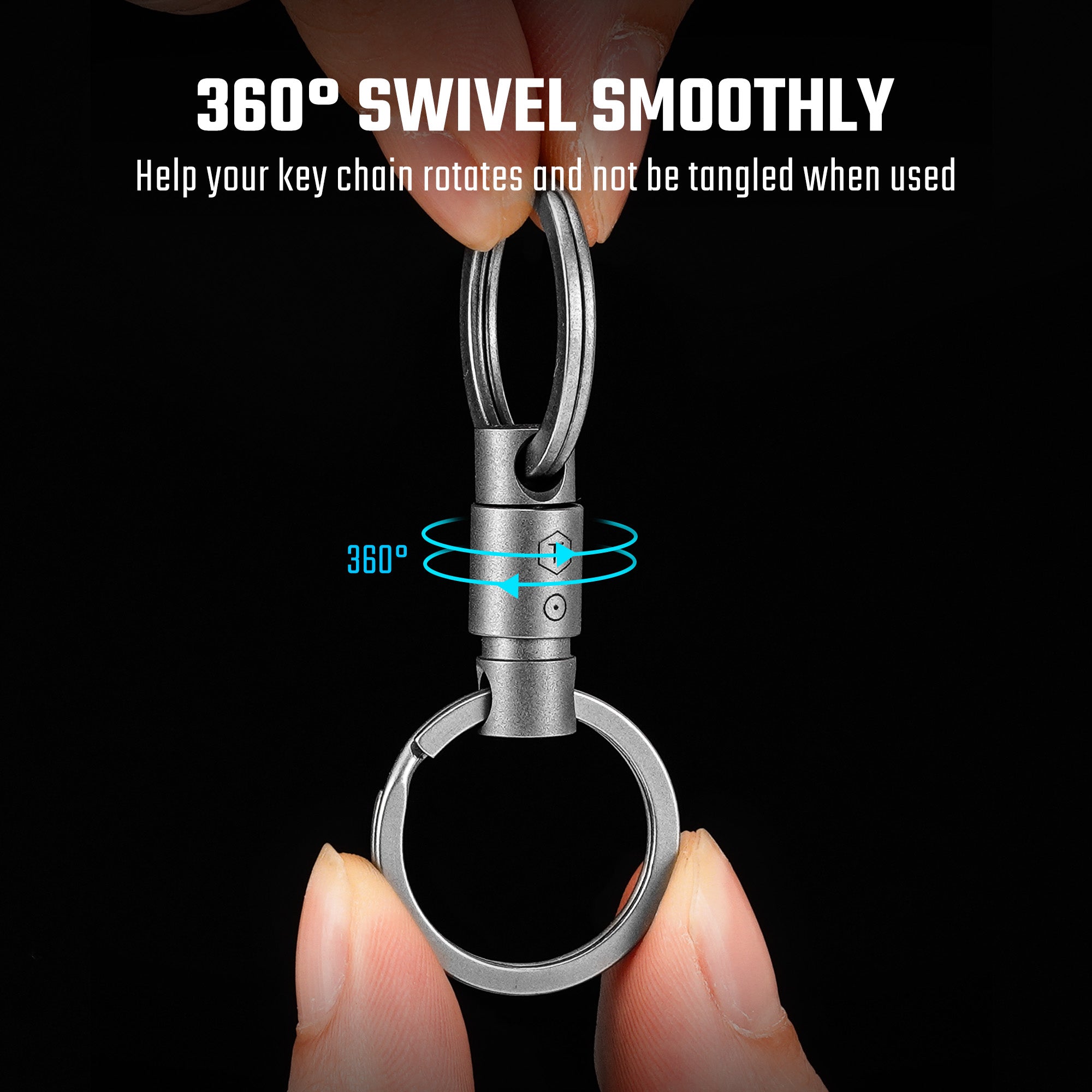 KA47 Titanium Quick-Release Keychain (Conical Tip)