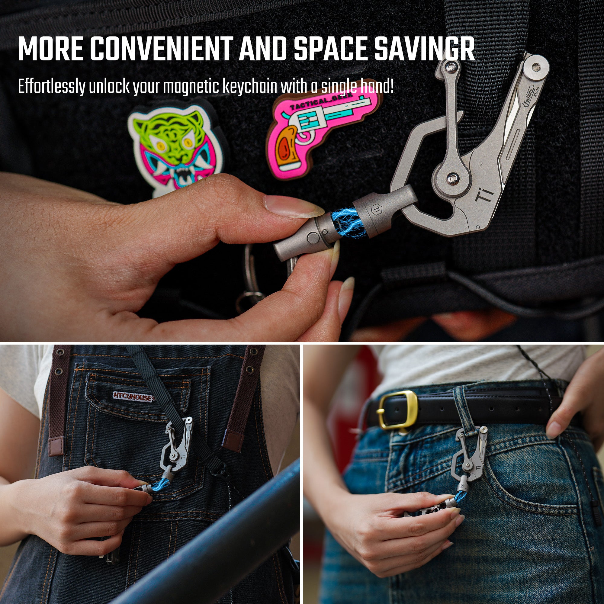 KA45 Titanium Swivel Key Ring
