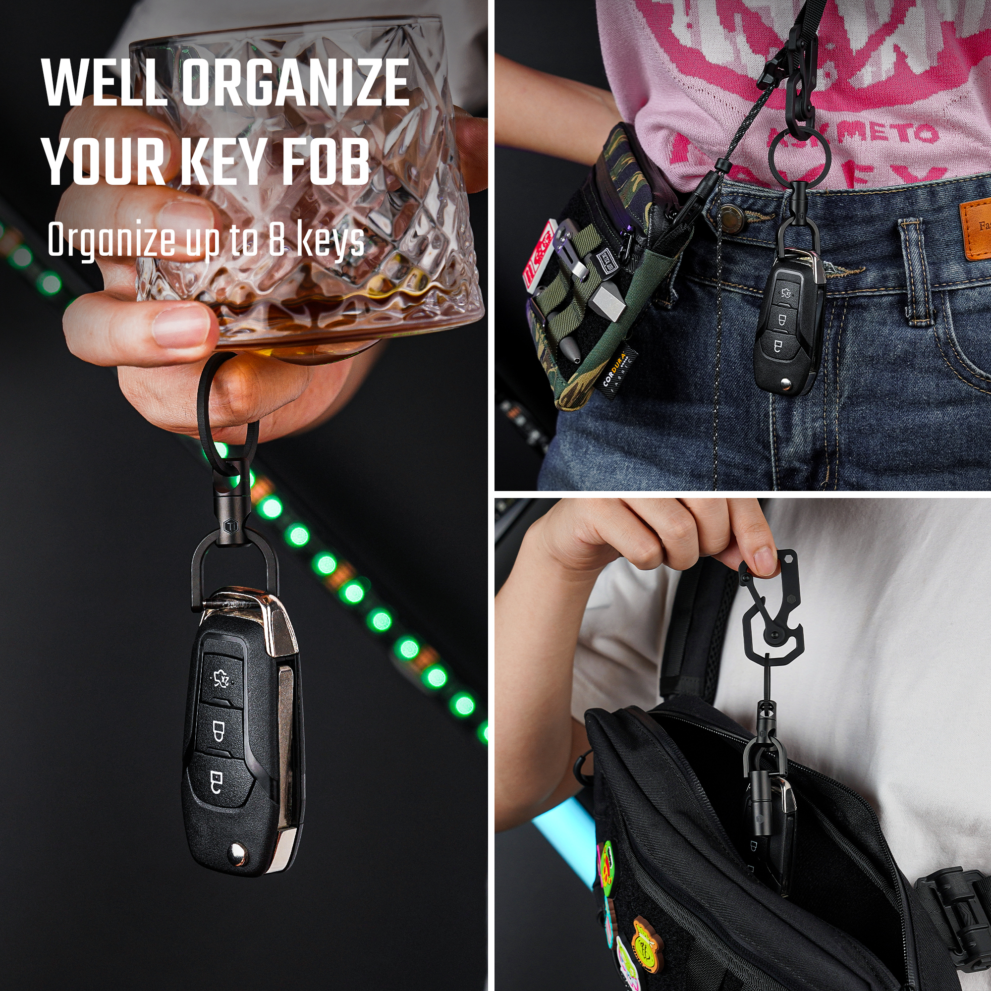 KM13 Titanium Alloy Keychain Key Ring Connector