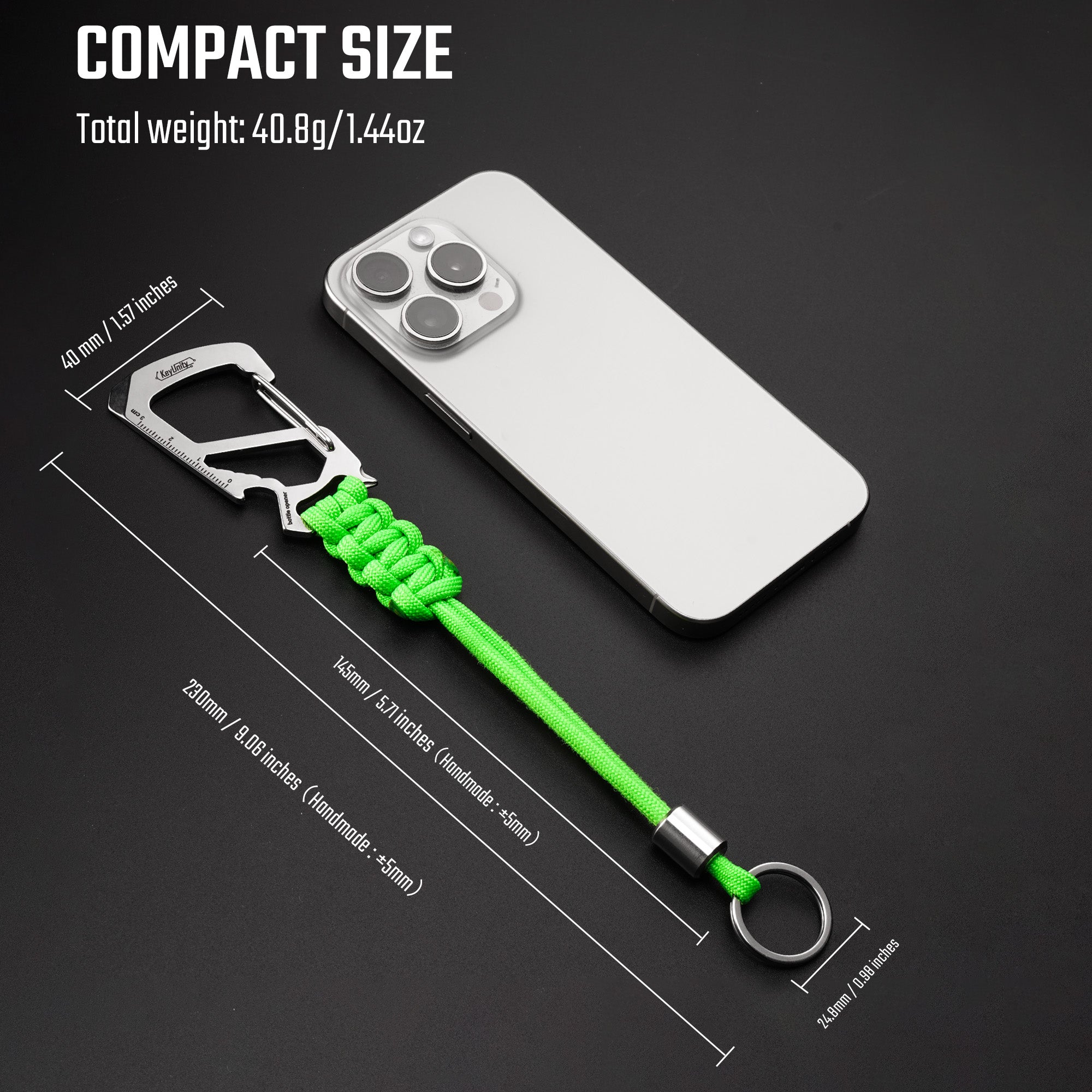 KC04 Paracord Keychain Carabiner Clip