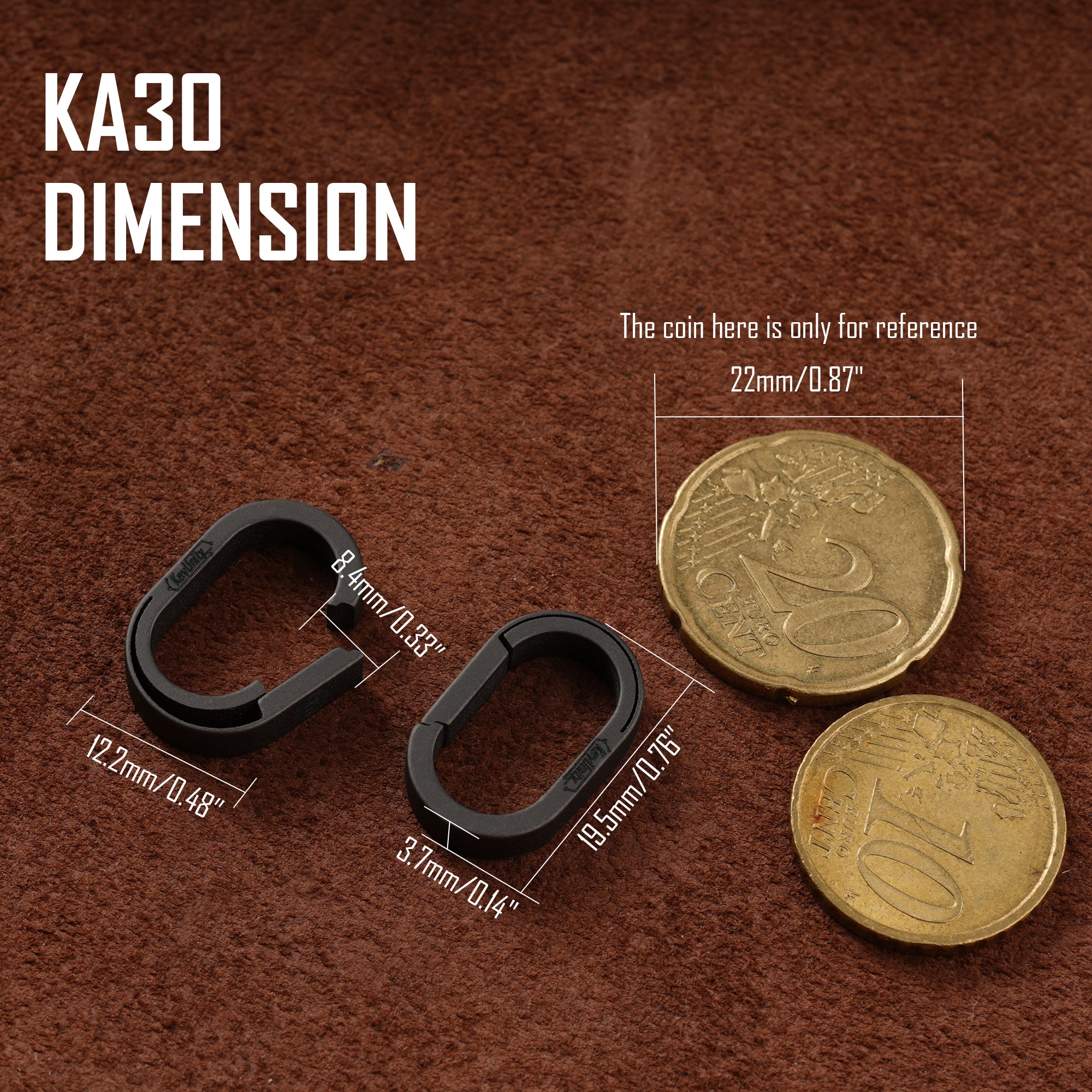 KA30 Titanium Key Ring (Black)