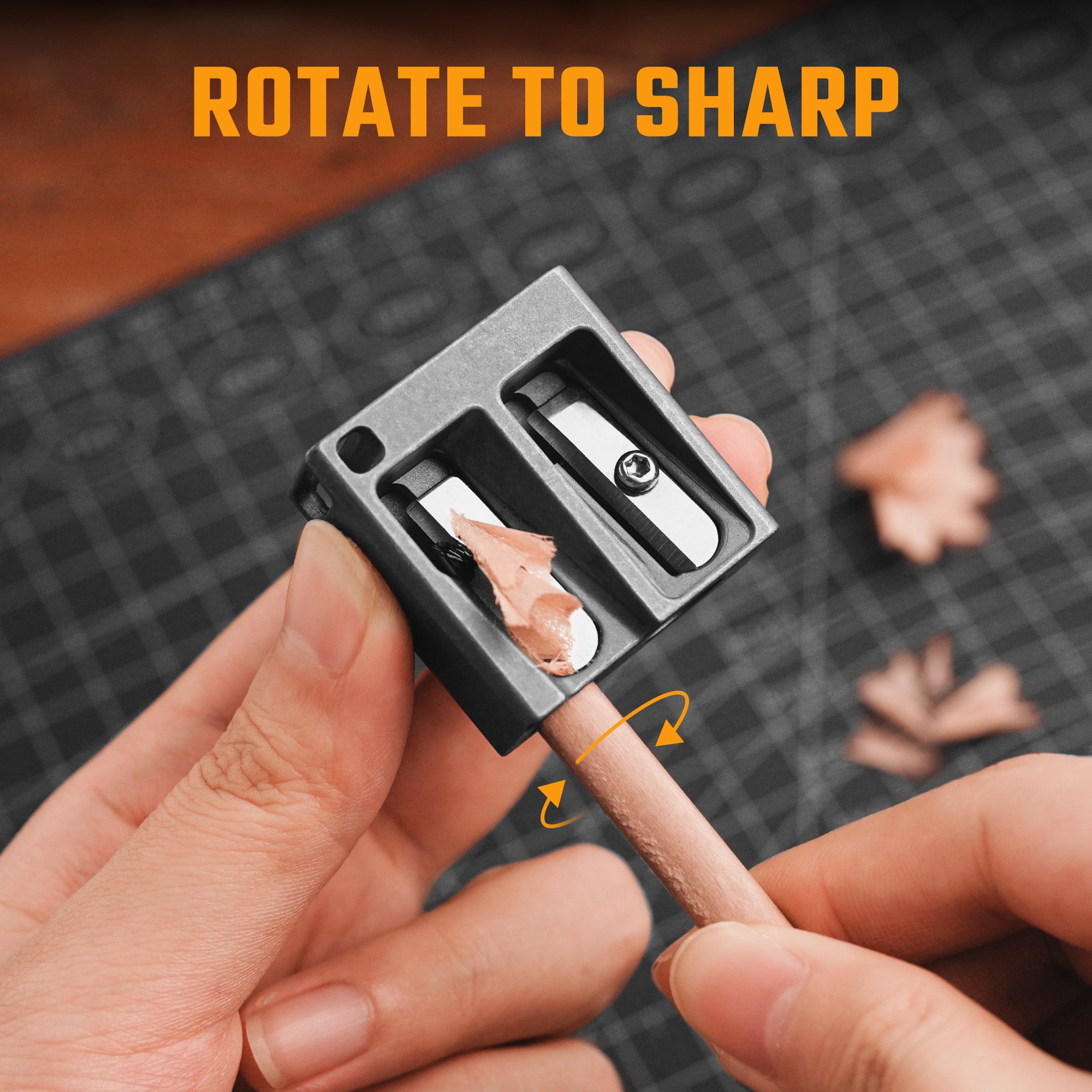 KT02 Titanium Double Hole Pencil Sharpener
