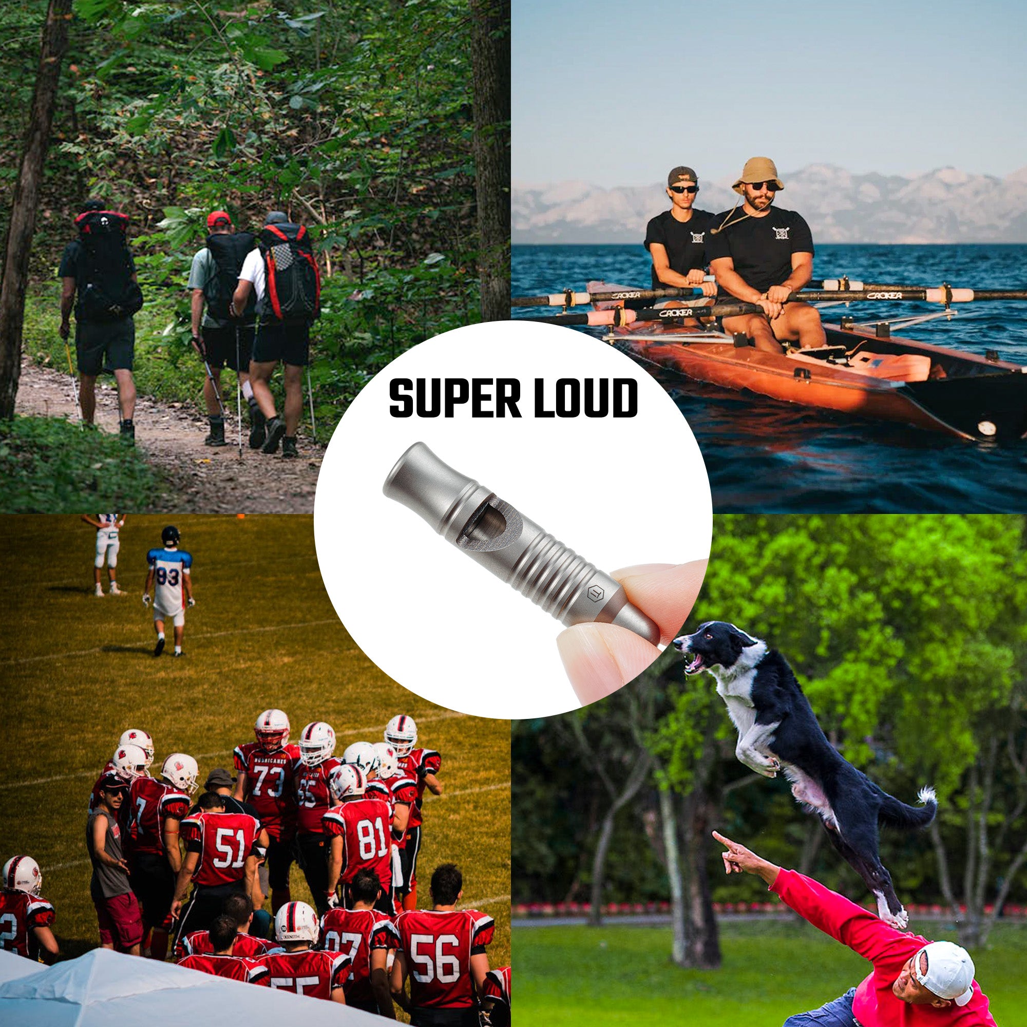 KA56 Titanium Whistle with Lanyard