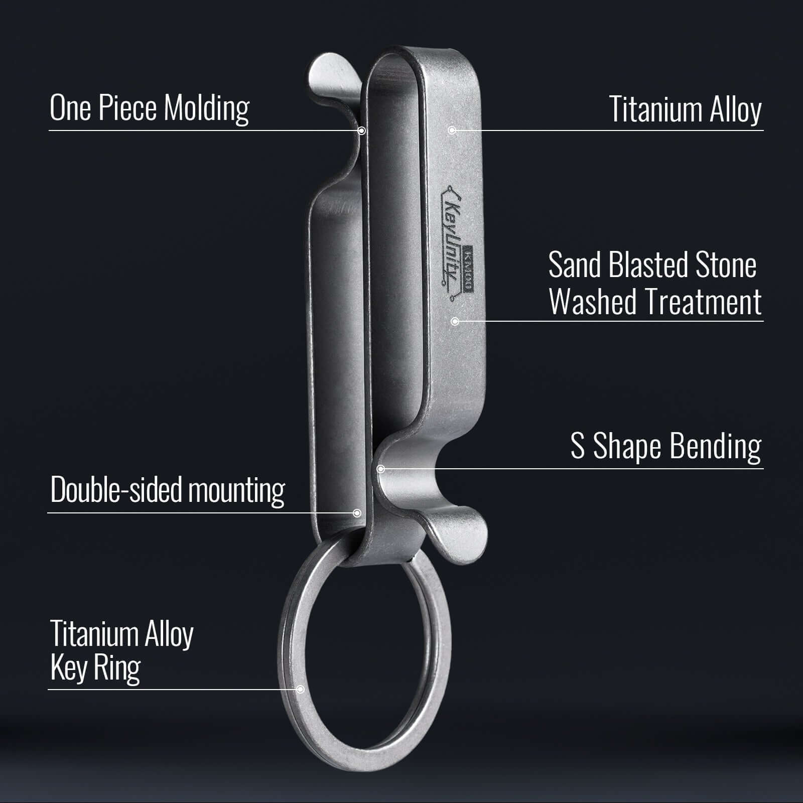 KM00 Titanium Alloy Keychain Belt Clip