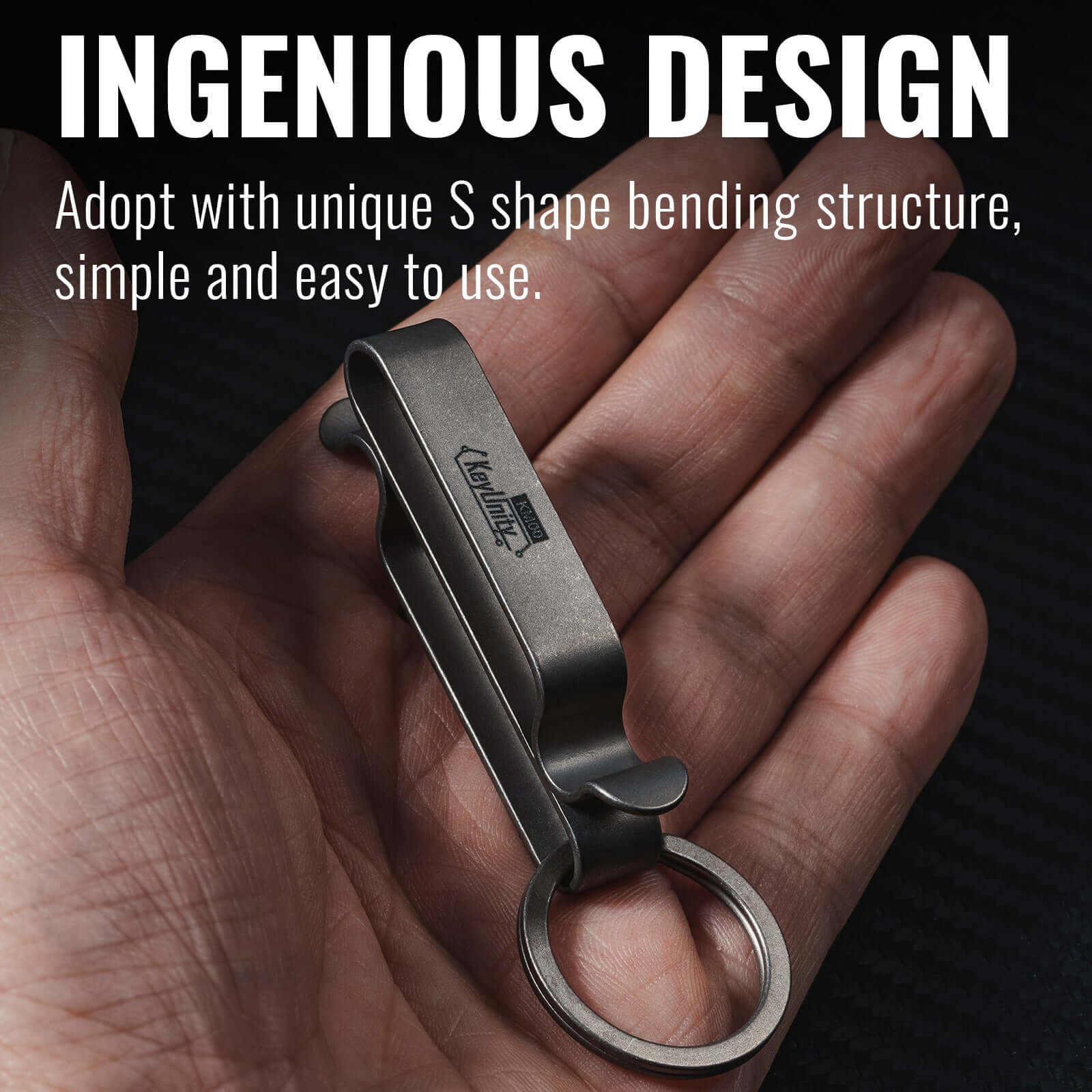 KM00 Titanium Alloy Keychain Belt Clip