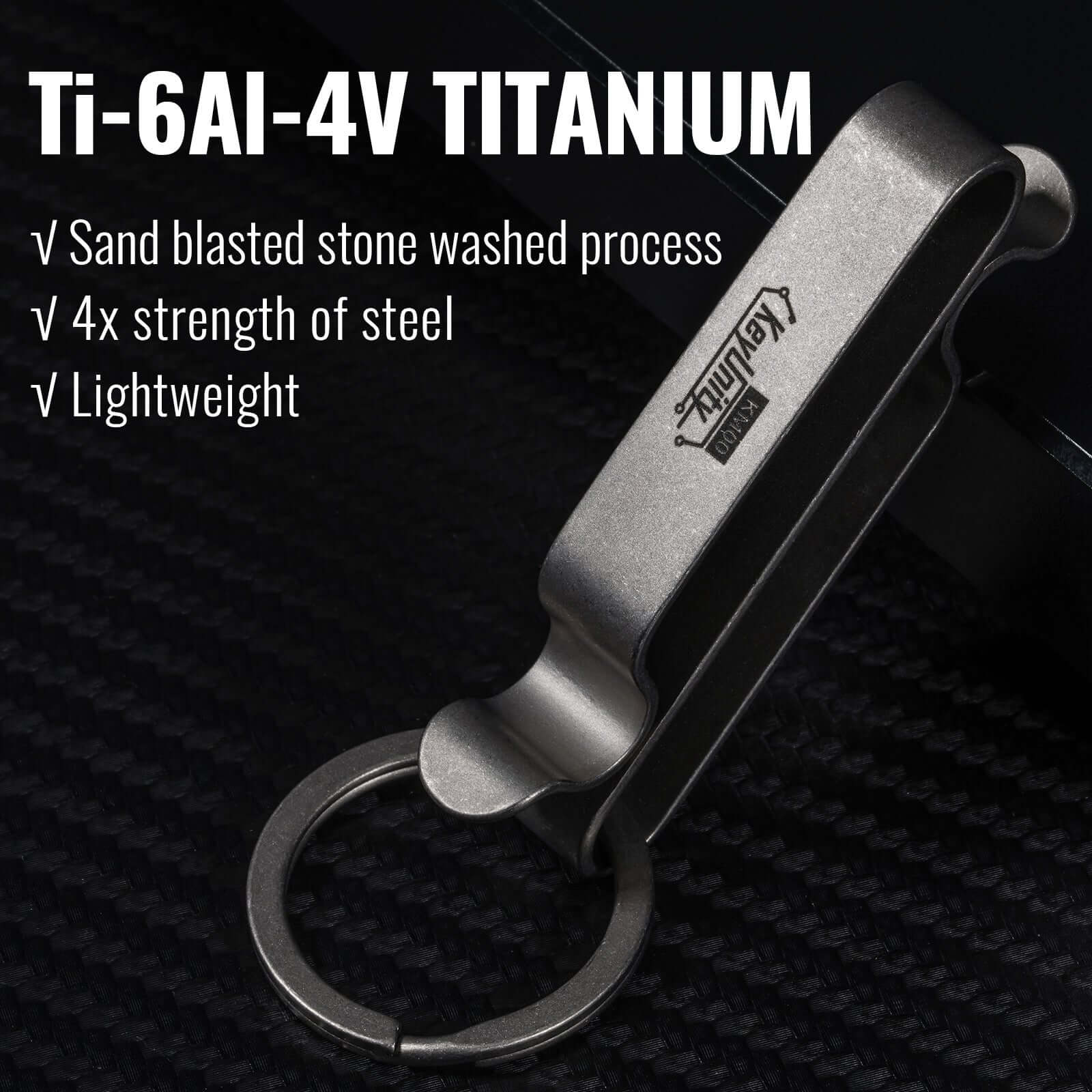 KM00 Titanium Alloy Keychain Belt Clip