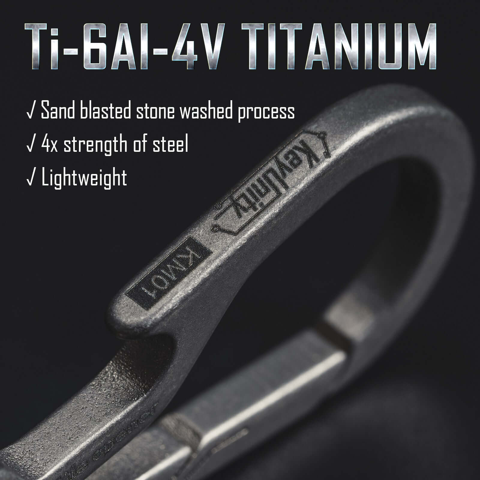 KM01 Titanium Alloy Keychain Clip with Bottle Opener