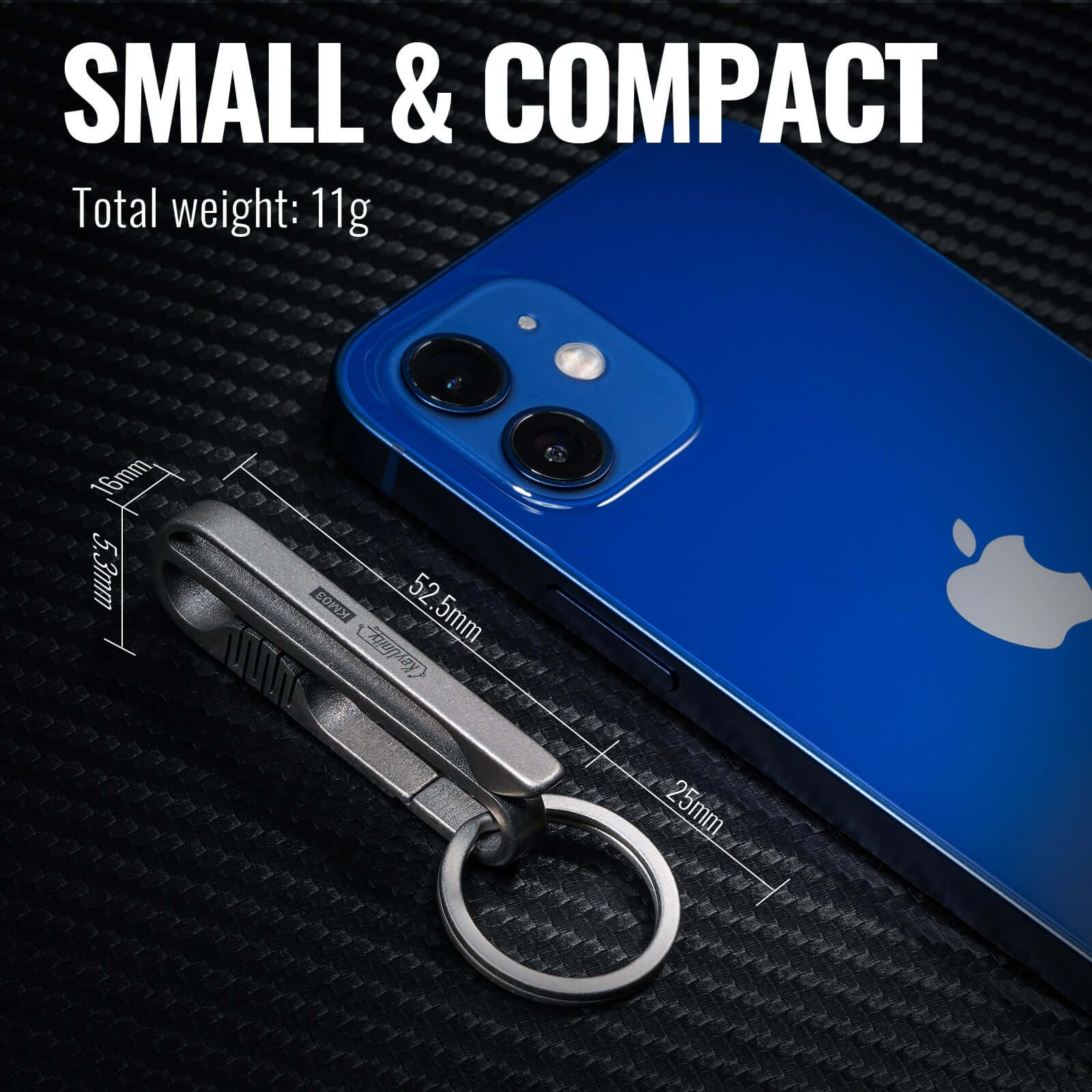 KM03 Titanium Alloy Belt Loop Keychain Clip