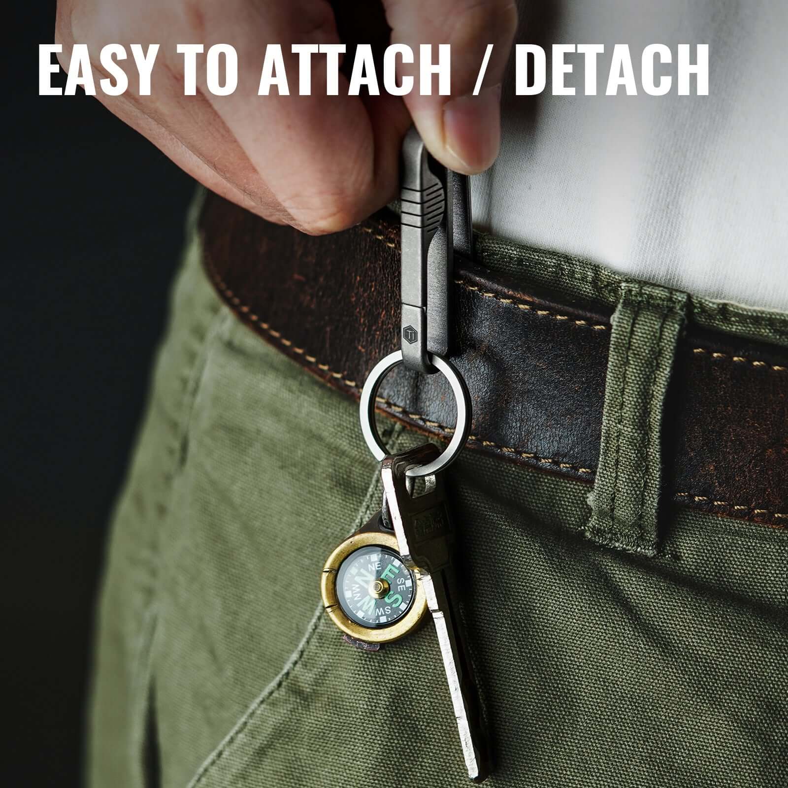 KM03 Titanium Alloy Belt Loop Keychain Clip