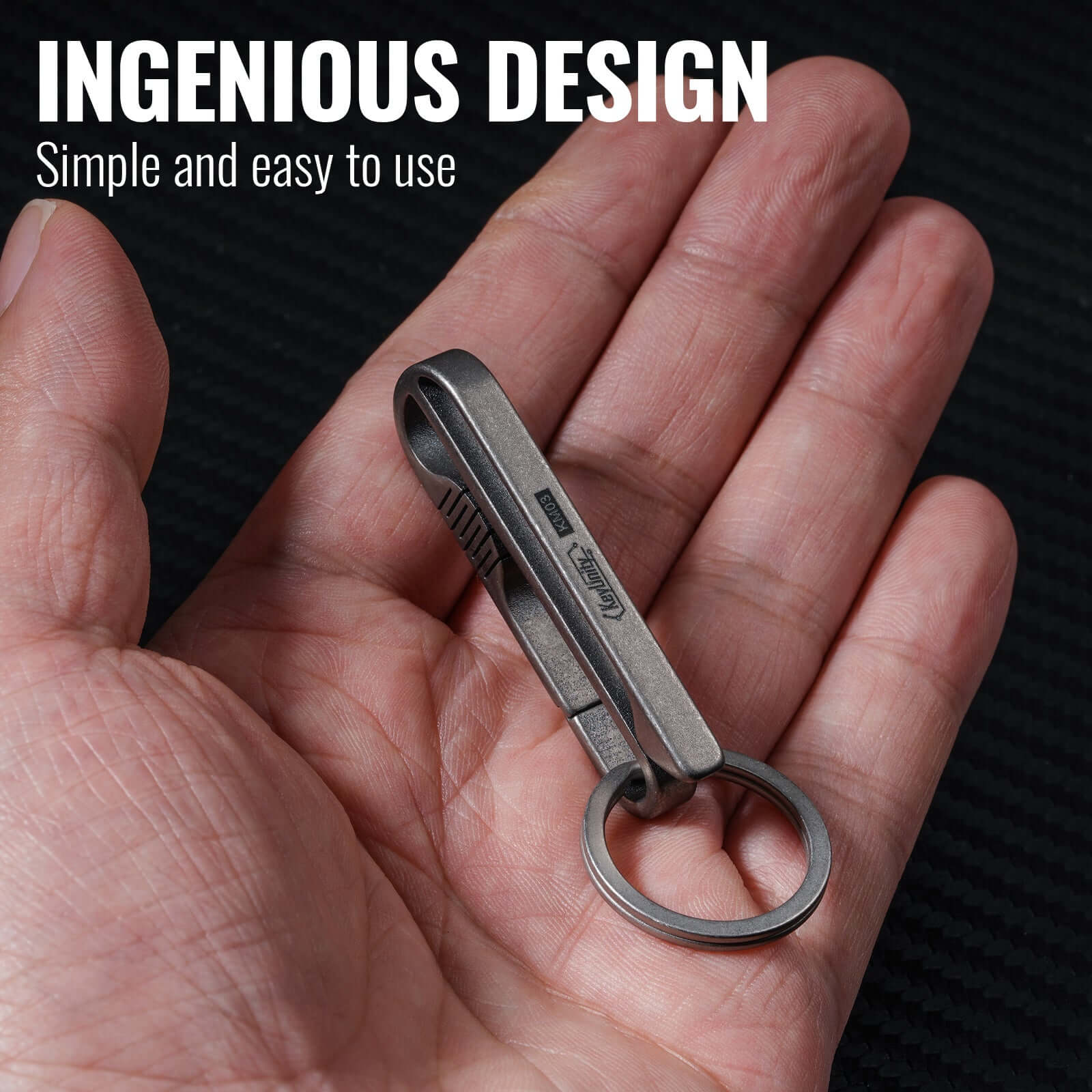 KM03 Titanium Alloy Belt Loop Keychain Clip