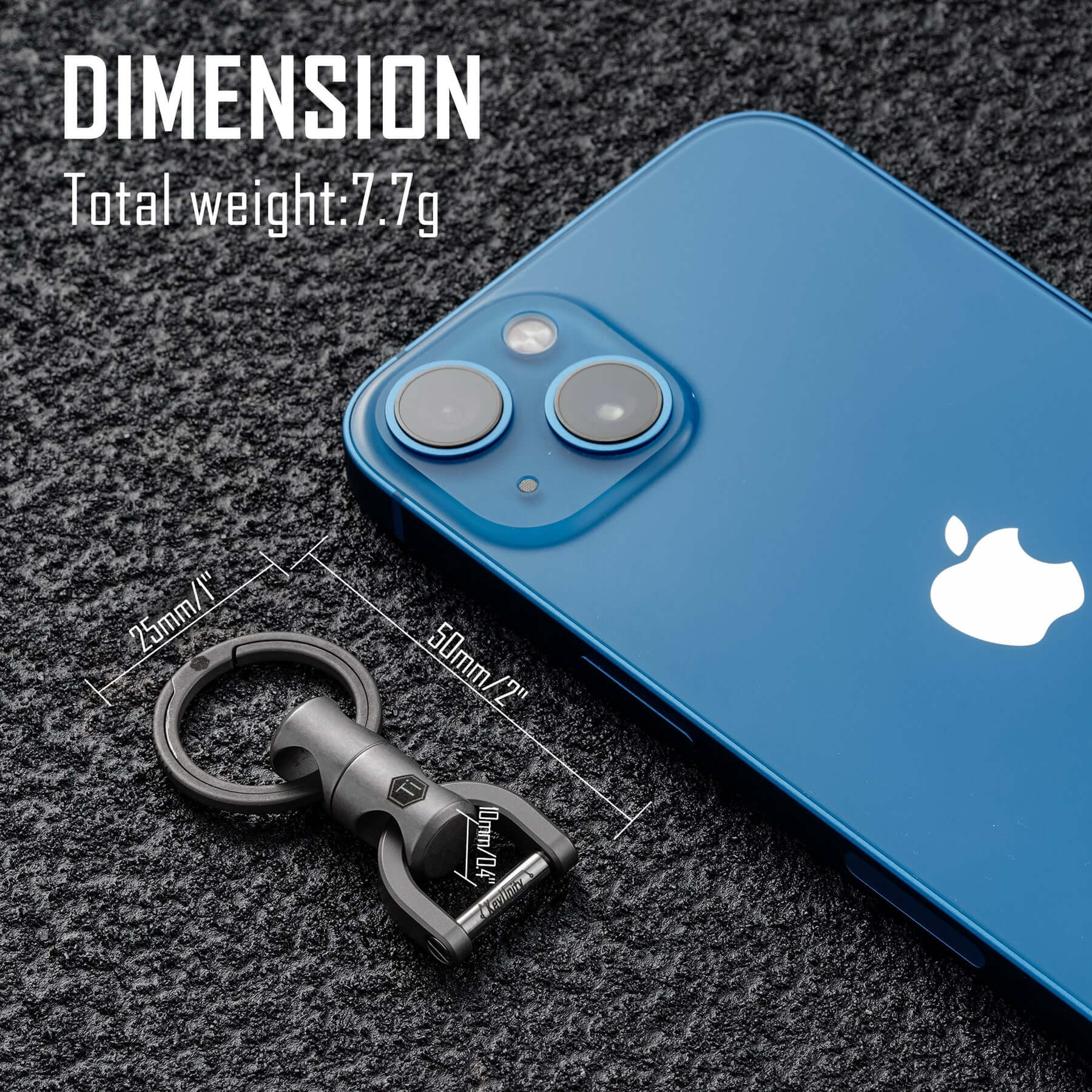 KM13 Titanium Alloy Keychain Key Ring Connector