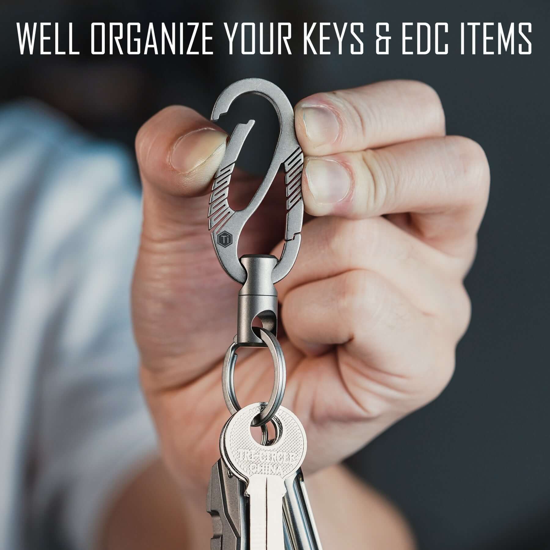 KM09 Titanium Doual Gate Keychain/Connector