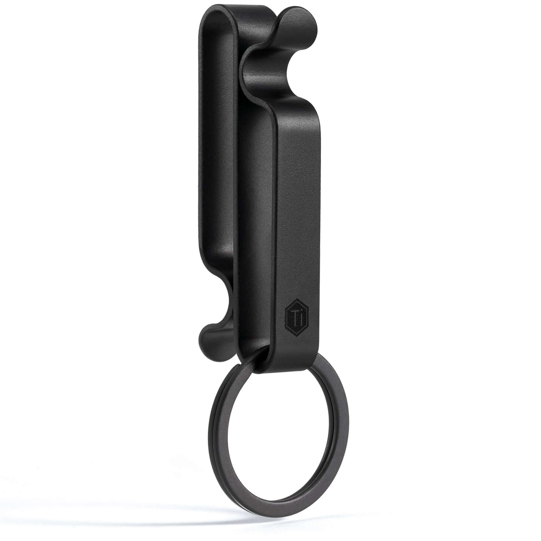 KM00 Titanium Alloy Keychain Belt Clip (BLACK)