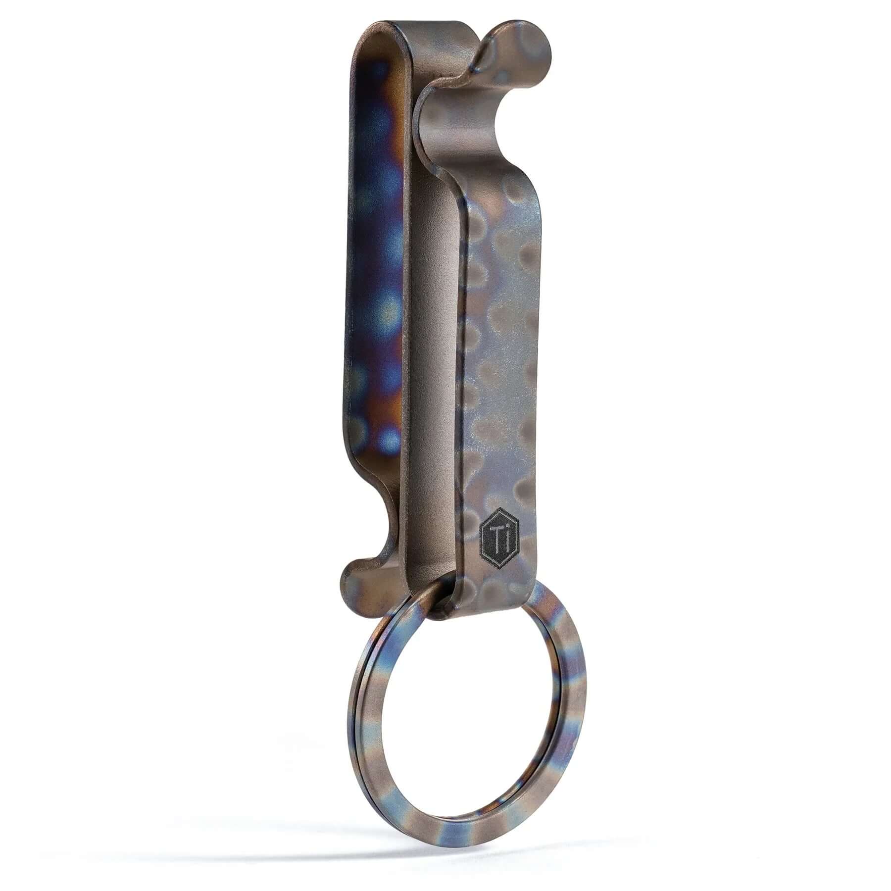 KM00 Titanium Alloy Keychain Belt Clip (BLACK)