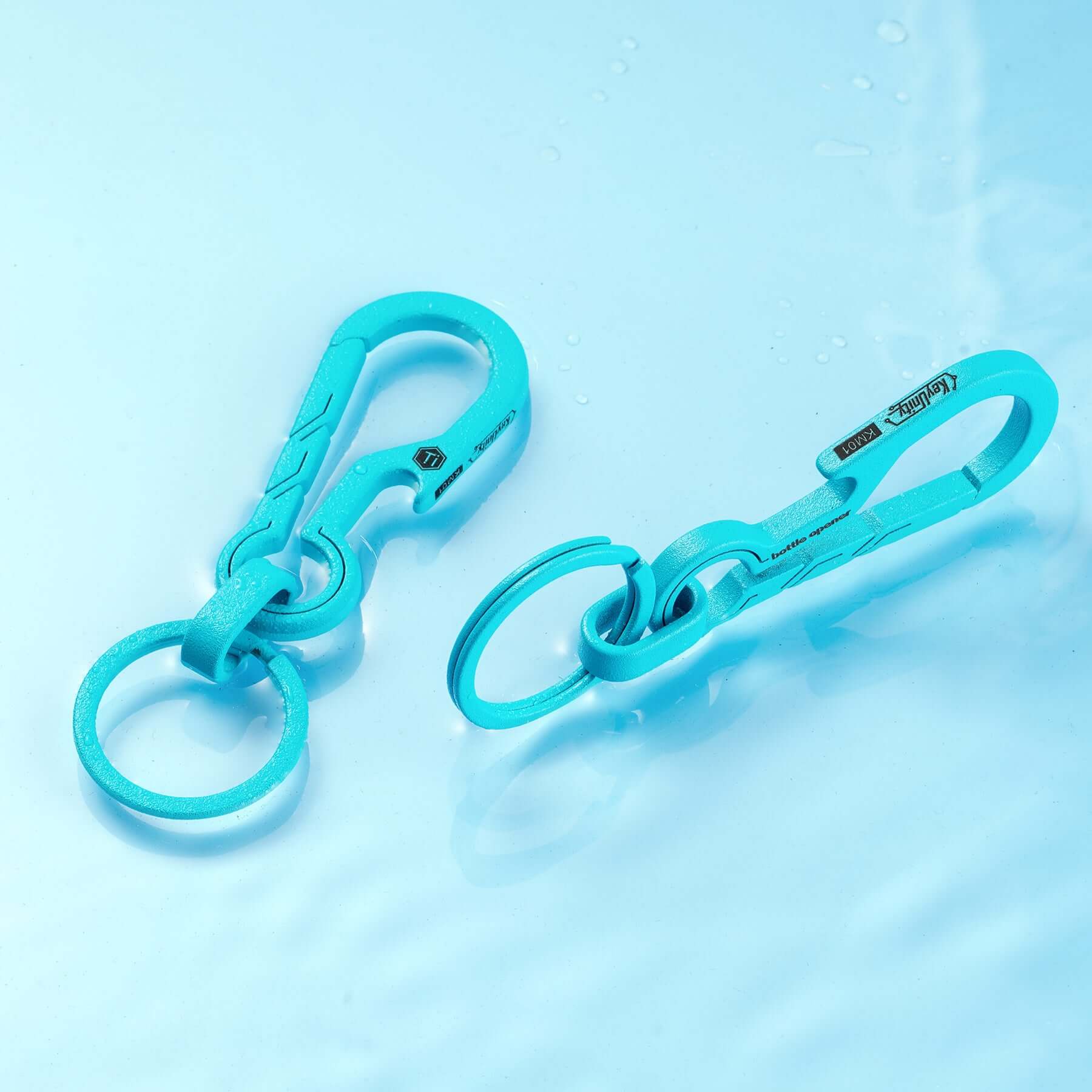 KM01 Titanium Alloy Keychain Clip with Bottle Opener (TB)
