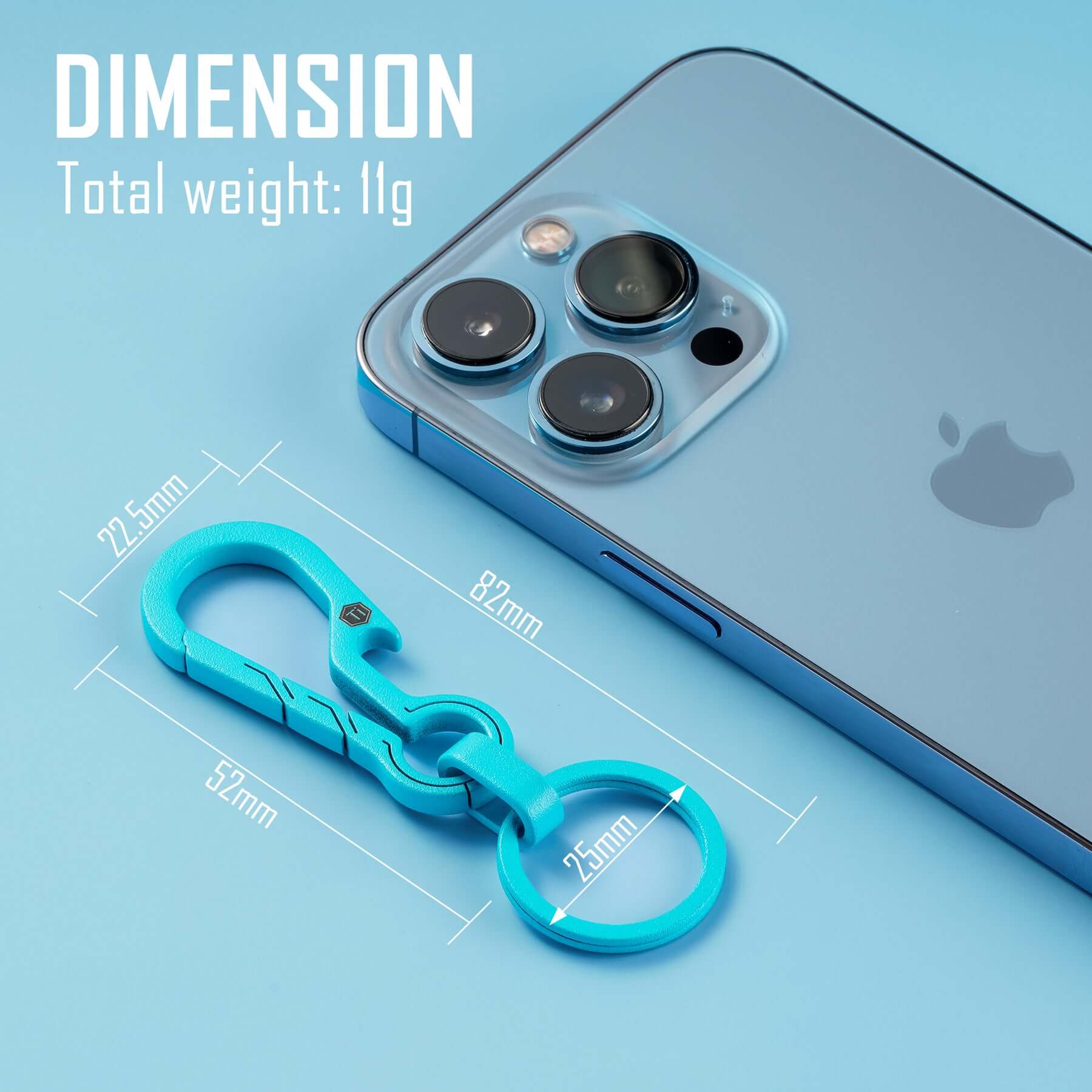 KM01 Titanium Alloy Keychain Clip with Bottle Opener (TB)