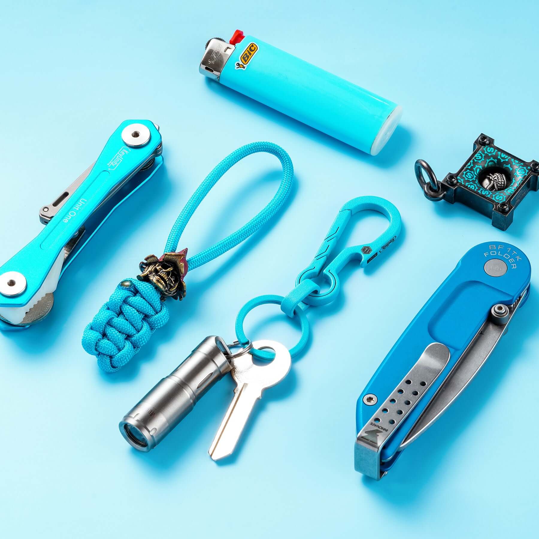 KM01 Titanium Alloy Keychain Clip with Bottle Opener (TB)