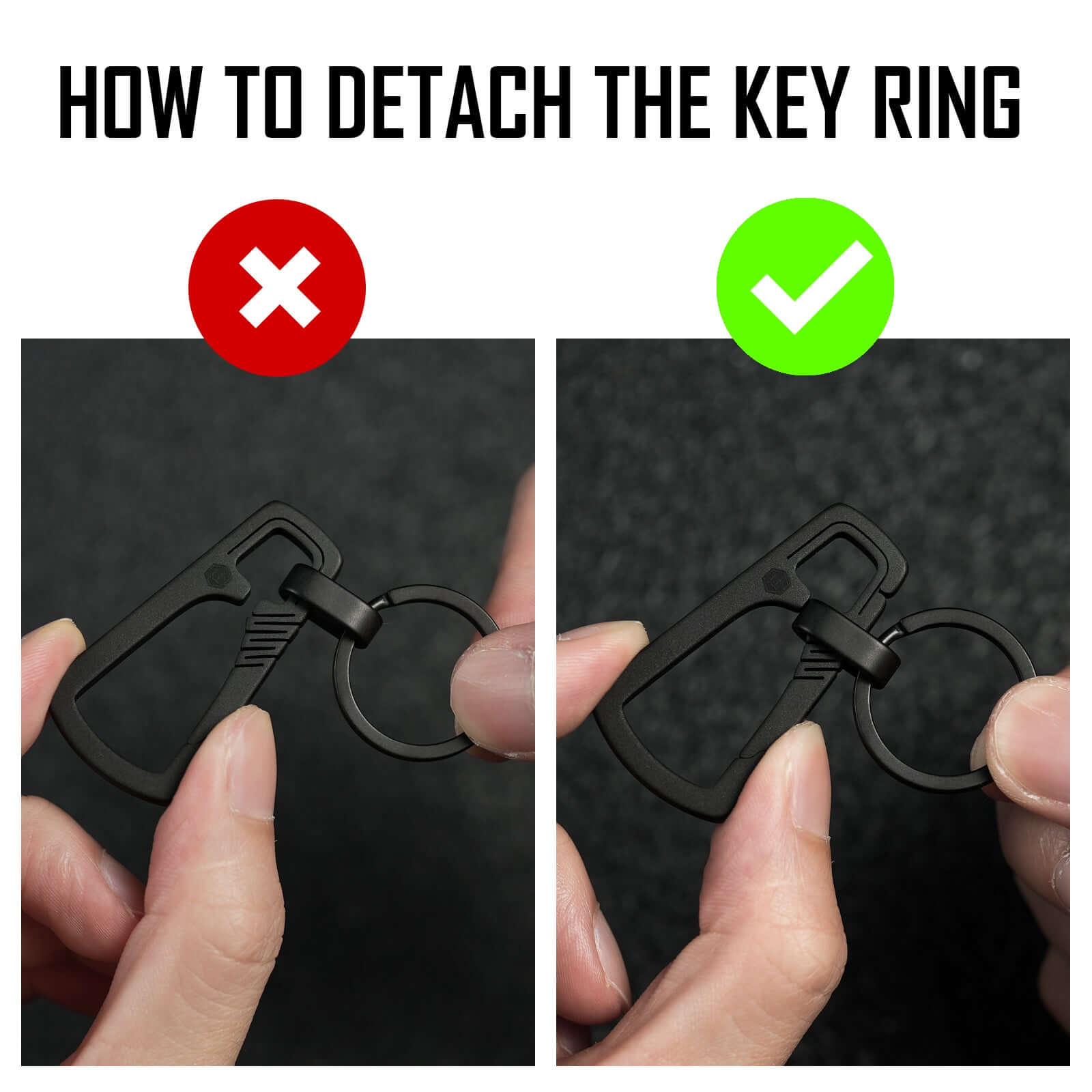 KM04 Titanium Keychain(BLACK)