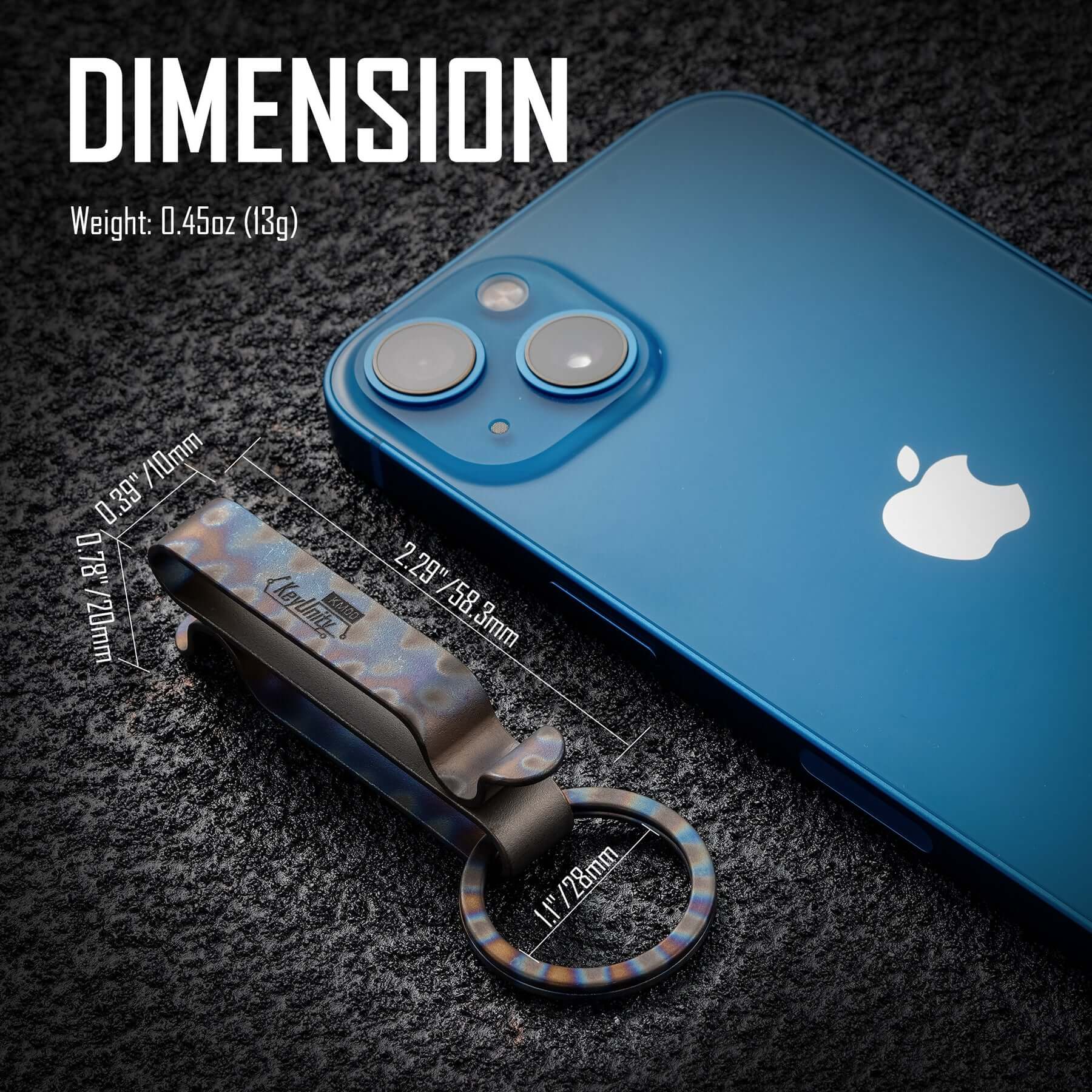 KM00 Titanium Alloy Keychain Belt Clip (HF)