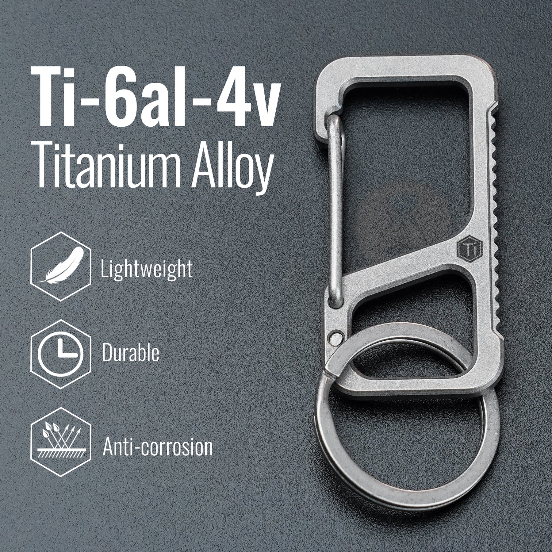 KM06 Anti Lost Titanium Carabiner