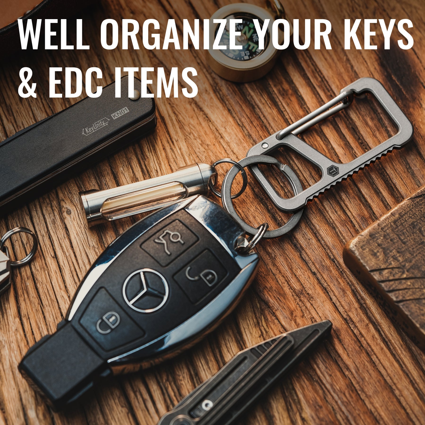 KM06 Anti Lost Titanium Carabiner