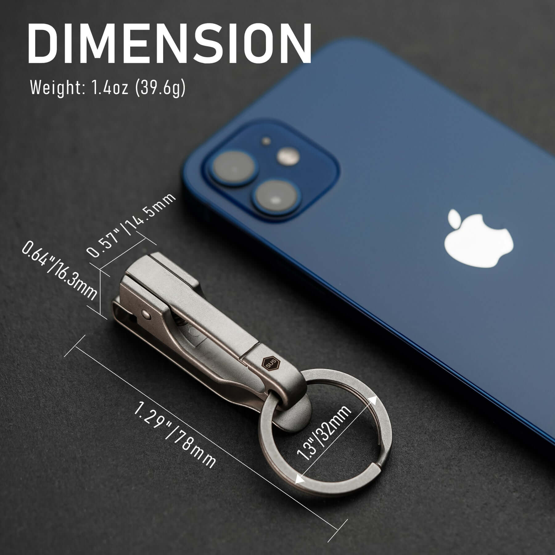 KS02 Stainless Steel Keychain