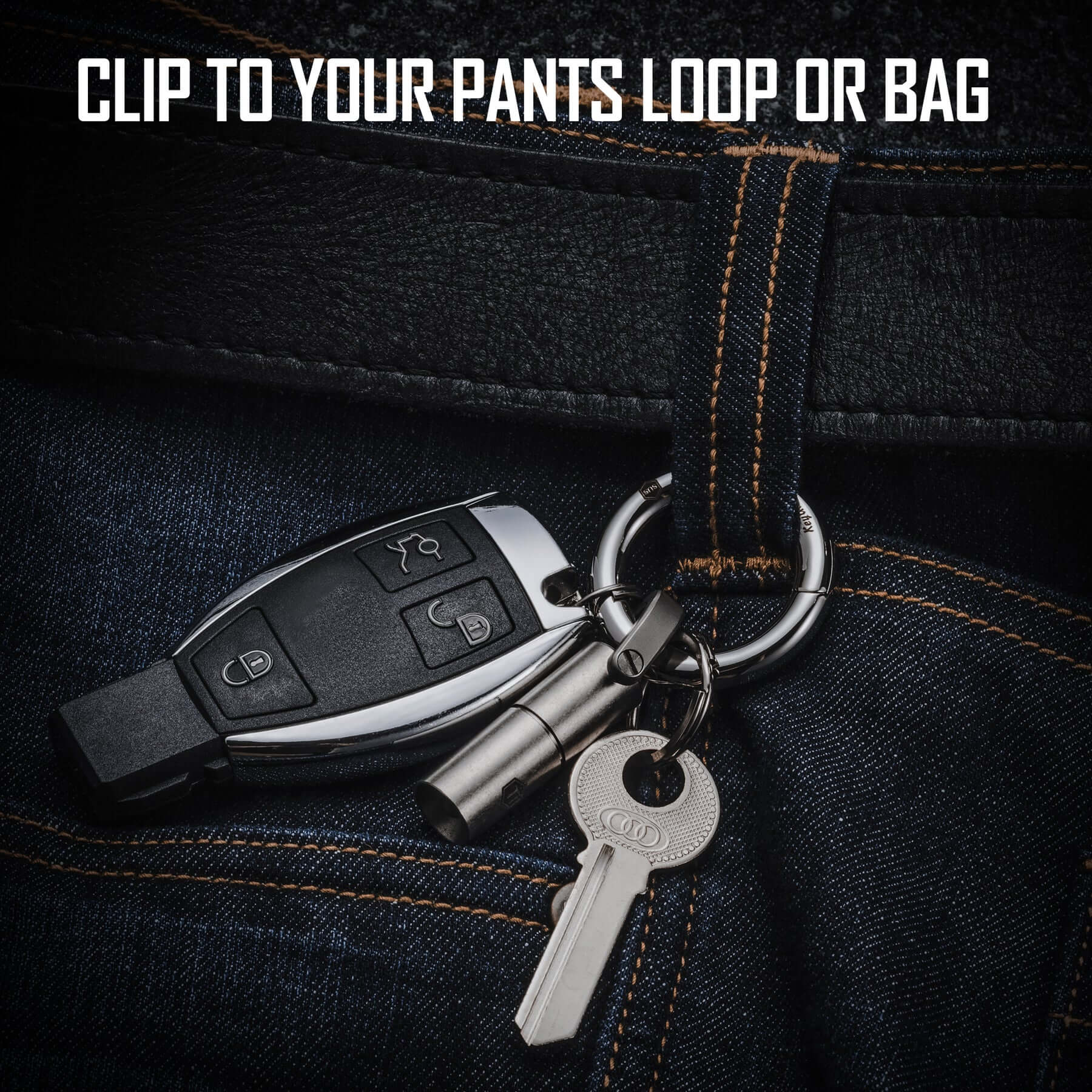 KS06 Stainless Steel Carabiner Key Ring