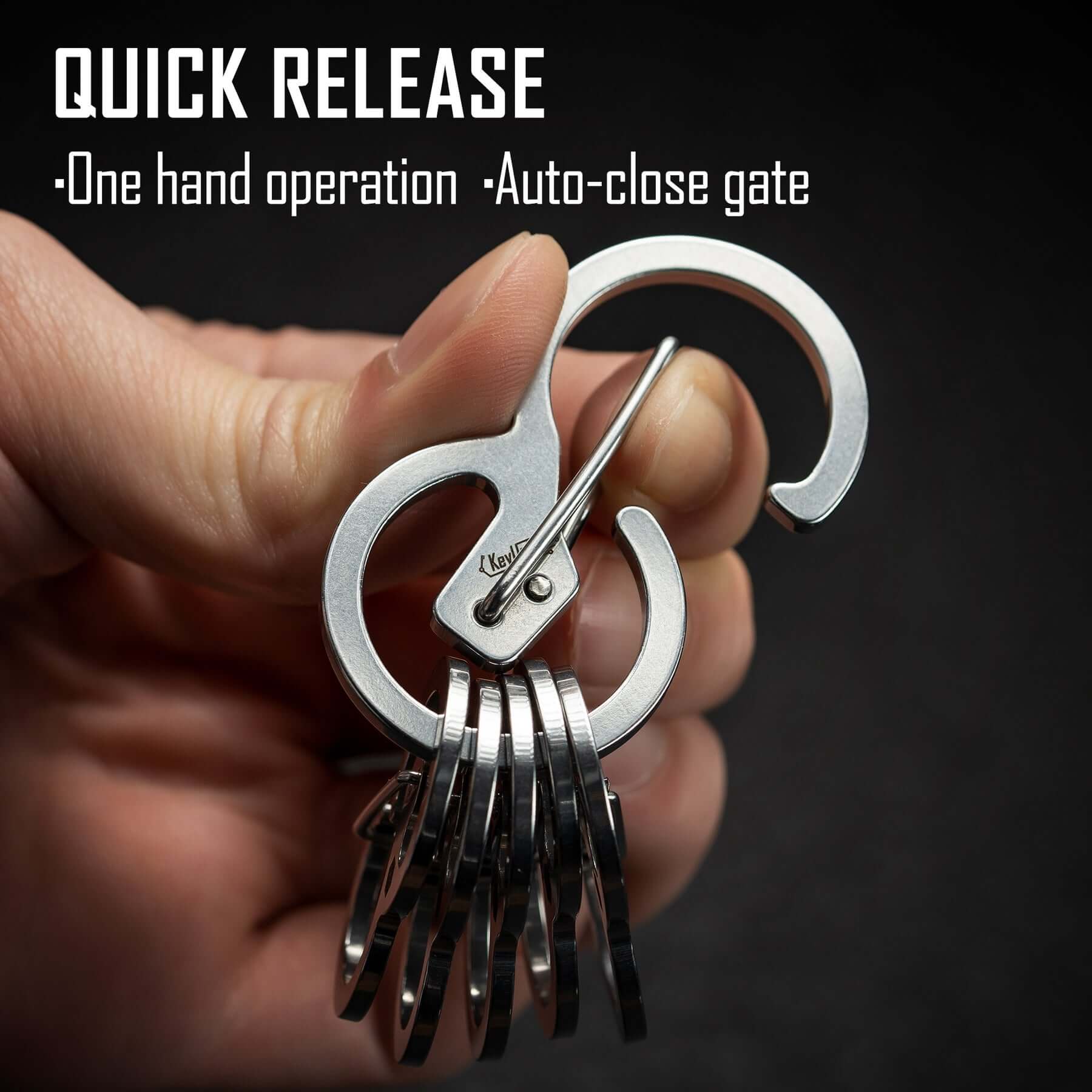 KS04 Stainless Steel Carabiner Clip