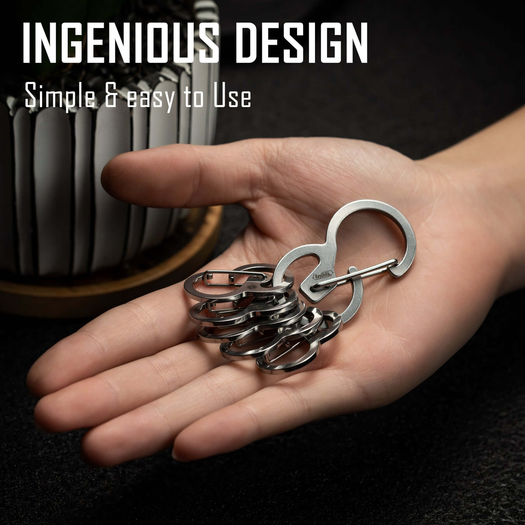 KS04 Stainless Steel Carabiner Clip