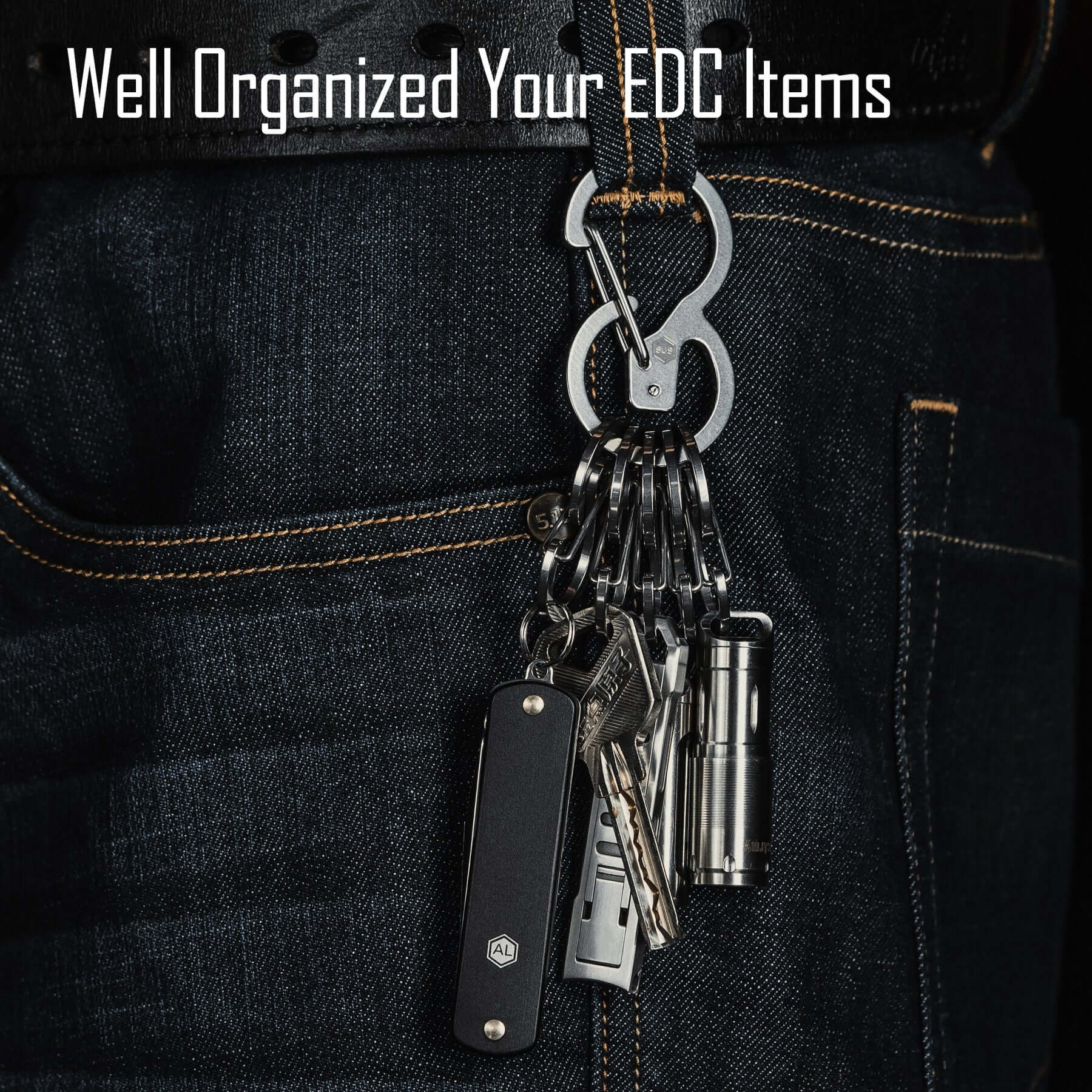 KS04 Stainless Steel Carabiner Clip