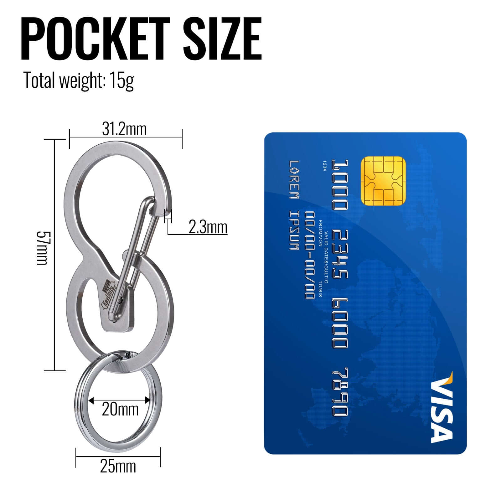KS01 Quick Release Keychain Carabiner clip
