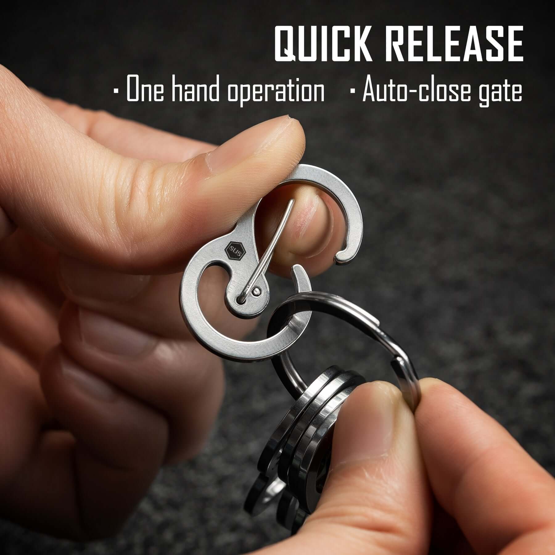 KS05 Stainless Steel Carabiner Clip