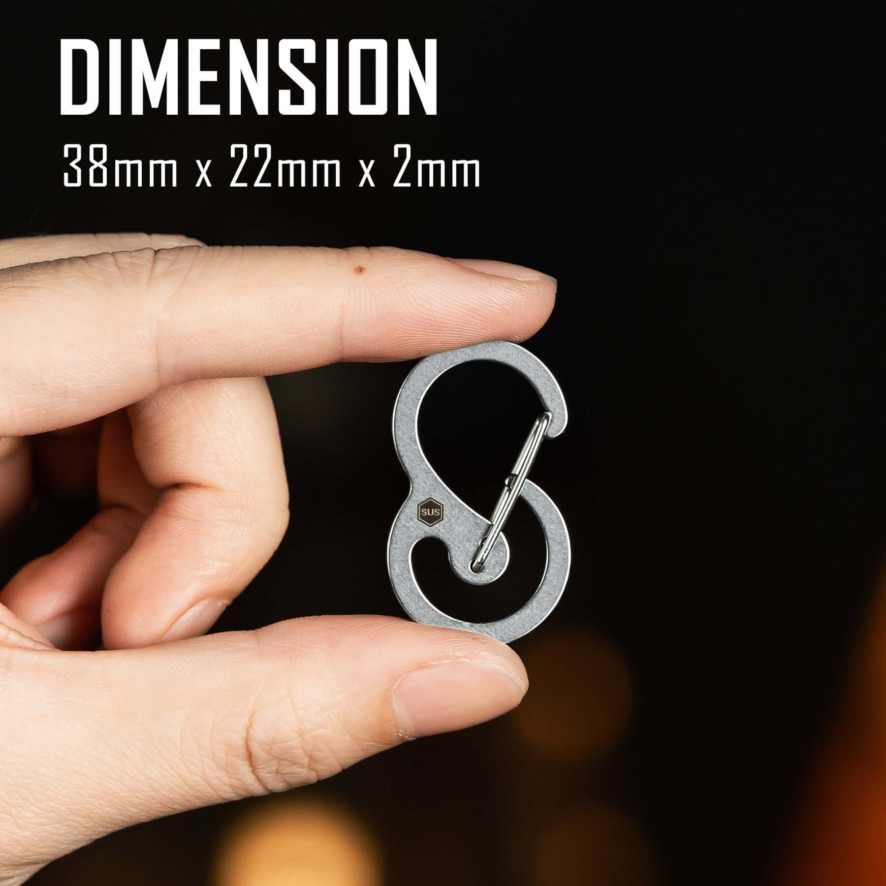 KS05 Stainless Steel Carabiner Clip