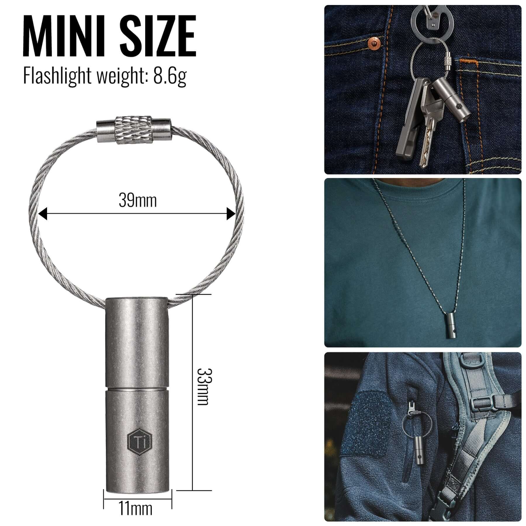 KF00 Titanium Alloy Mini Flashlight