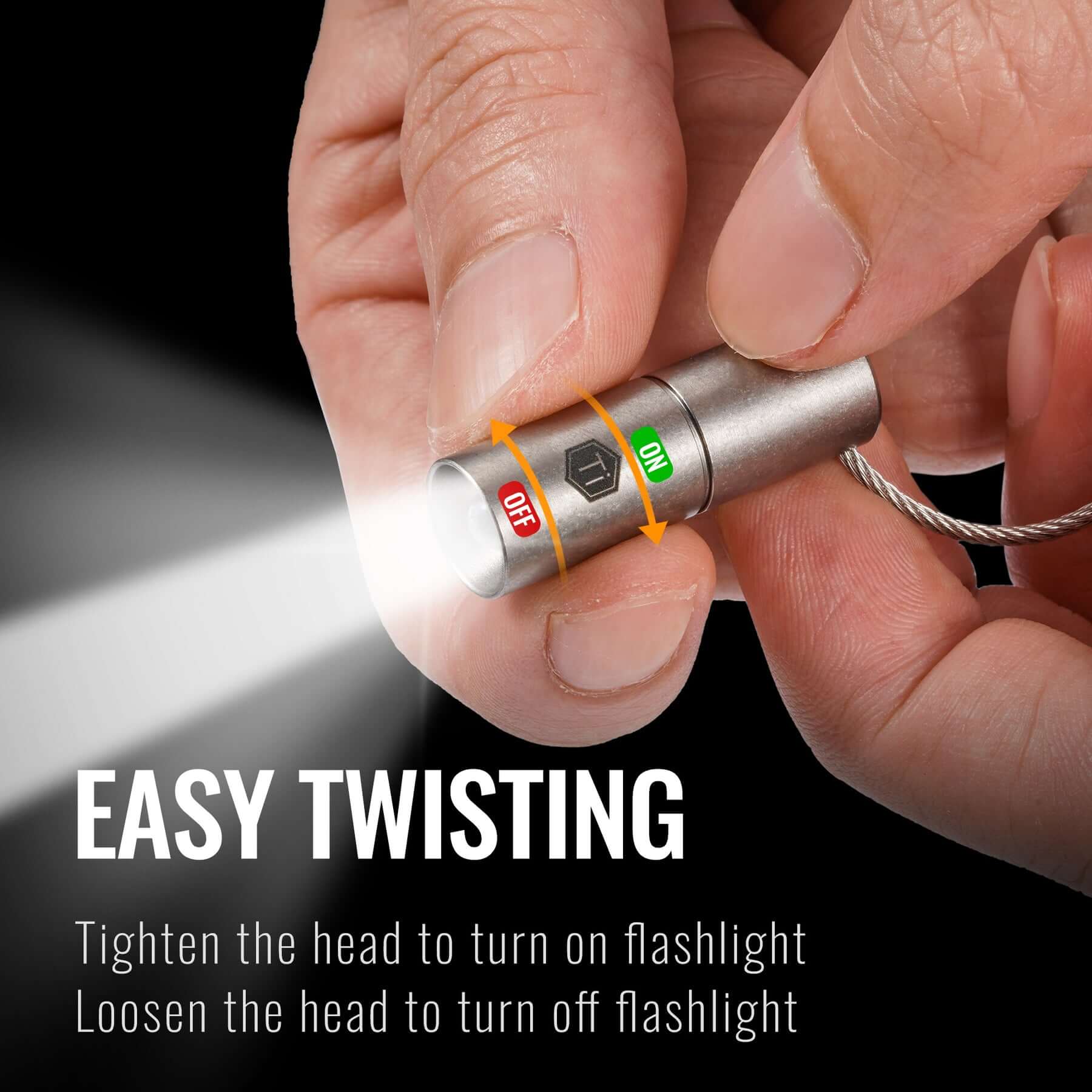 KF00 Titanium Alloy Mini Flashlight